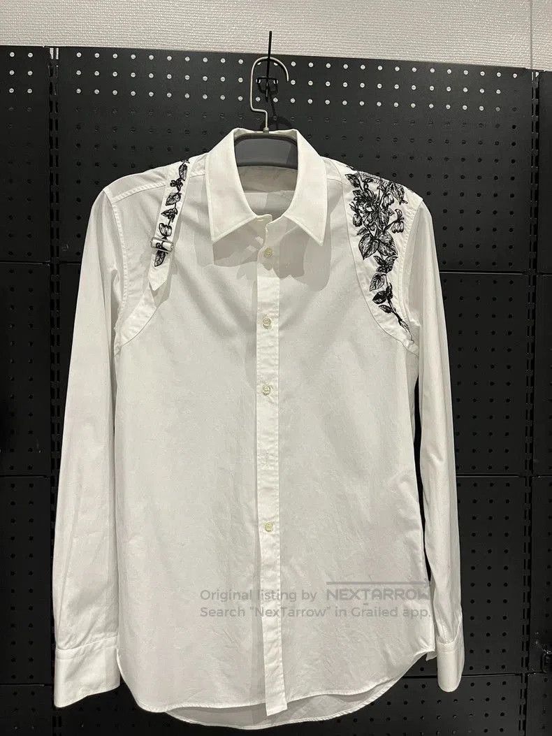 Alexander McQueen Alexander Mcqueen Embroidered Long Sleeve Shirt. Size US M / EU 48-50 / 2 - 1 Thumbnail