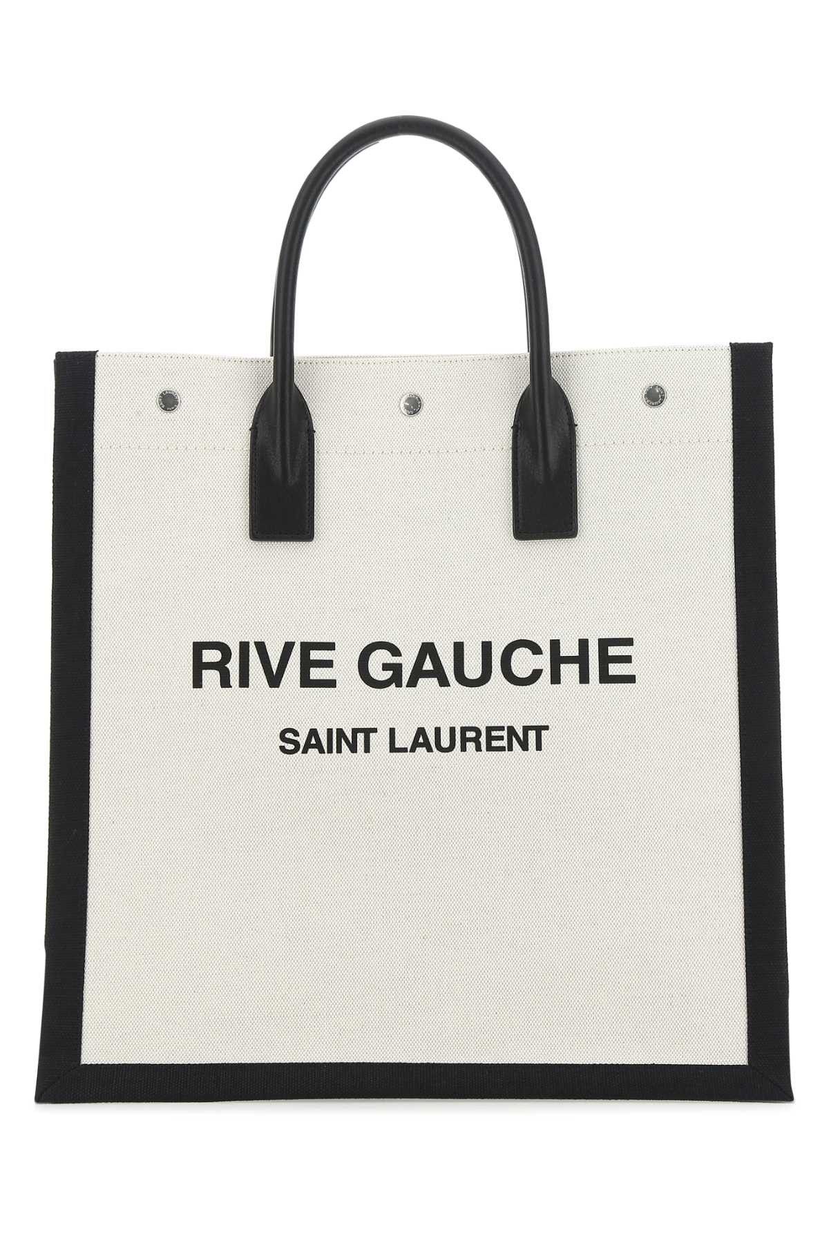 Saint Laurent Paris Two-Tone Canvas Rive Gauche Shopping Bag Size ONE SIZE - 1 Thumbnail