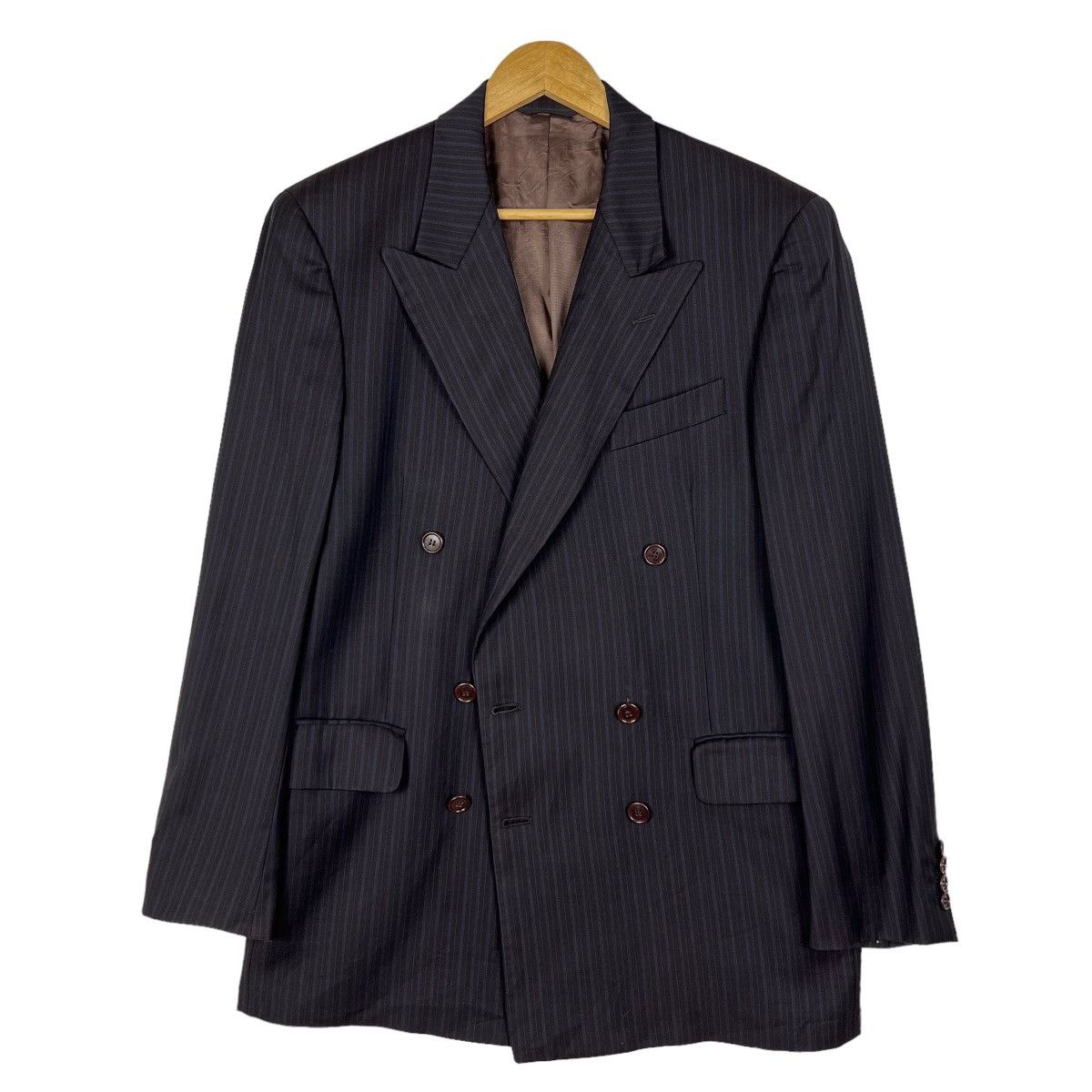Other 🔥 MICHELANGELO PINSTRIPE DOUBLE BREAST BLAZER MADE IN ITALY Size US M / EU 48-50 / 2 - 7 Thumbnail