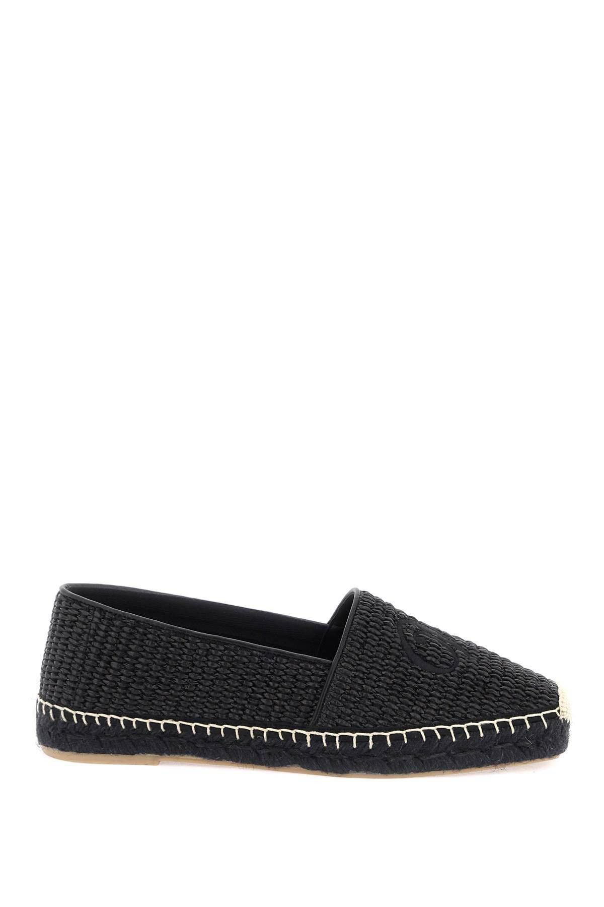 image of Weekend Max Mara Monogrammed Raffia Size Eu 38 For Women Shoes in Black