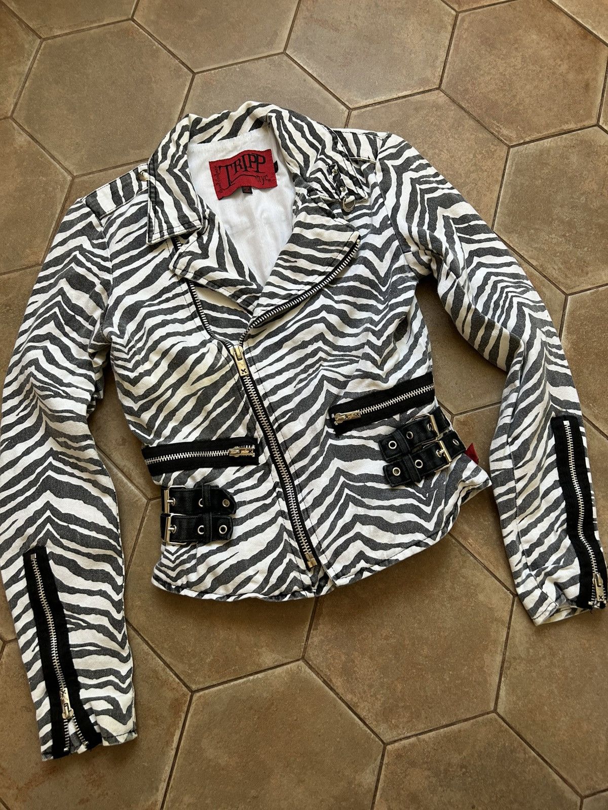 Tripp NYC Vintage Tripp NYC Bondage Parachute Zip Punk Biker Jacket Size S / US 4 / IT 40 - 2 Thumbnail