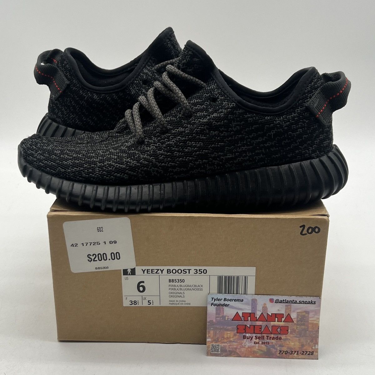 Adidas Yeezy boost 350 pirate black Size US 6 / EU 39 - 1 Thumbnail