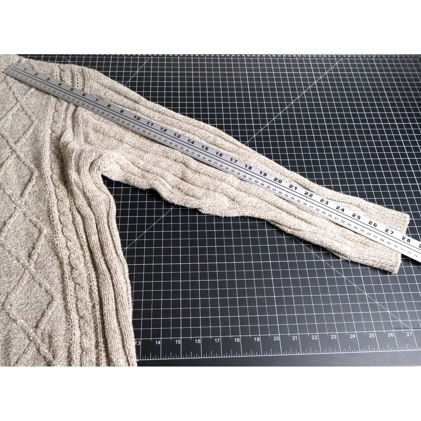 Haggar Haggar Cable Knit Sweater Men XL Beige Cotton Knit Crewneck Vintage Preppy Dad Style pullover Size US XL / EU 56 / 4 - 7 Thumbnail