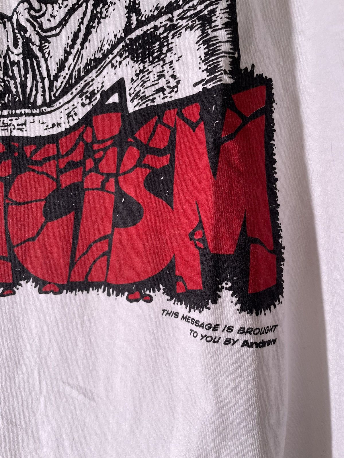 Vintage Andrew F*ck Racism Boot Crush Streetwear Punk Retro T Shirt Size US S / EU 44-46 / 1 - 4 Thumbnail