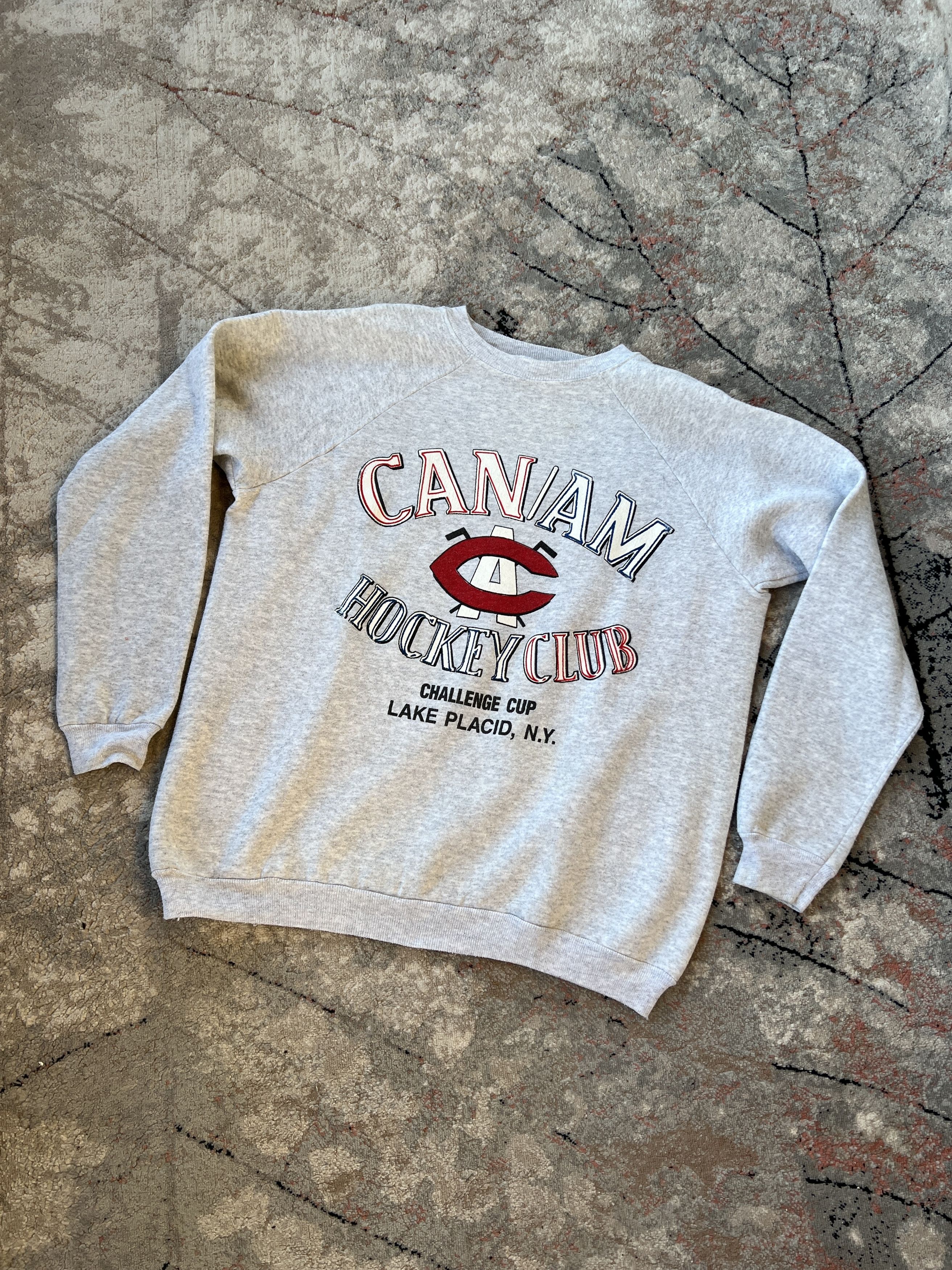 Hanes Vintage CAN/AM Hockey Club Made In USA Sweatshirt Size US L / EU 52-54 / 3 - 1 Thumbnail