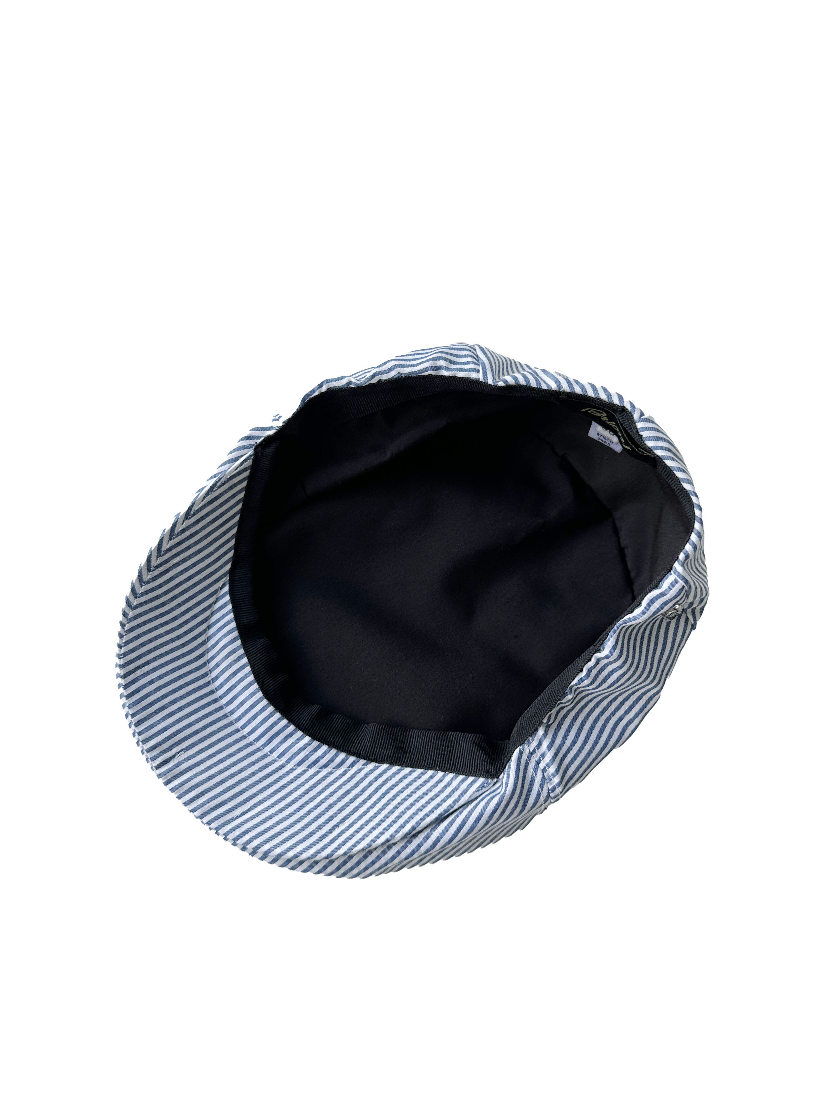Brioni Brioni white striped light flatcap Size ONE SIZE - 6 Thumbnail