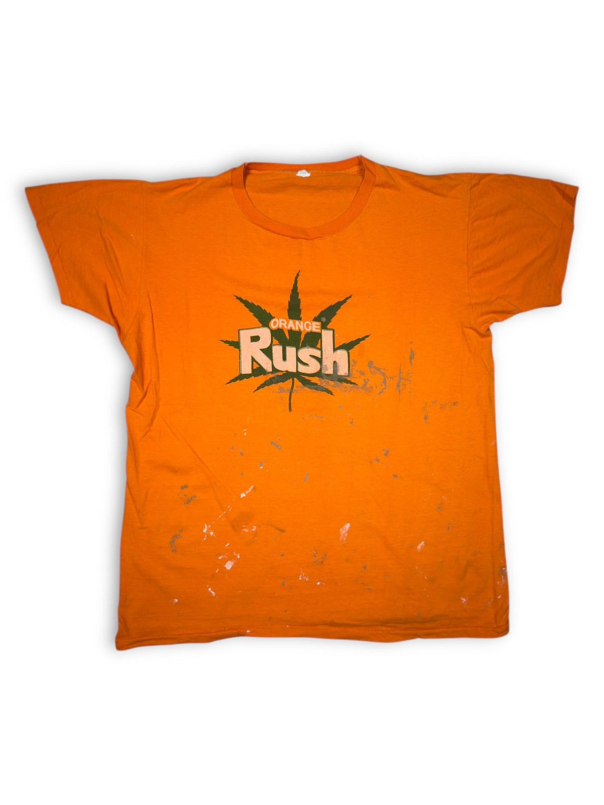 Vintage *RARE* VINTAGE 1980s 80s ORANGE RUSH WEED DRUG DISTRESSED Size US XL / EU 56 / 4 - 1 Thumbnail