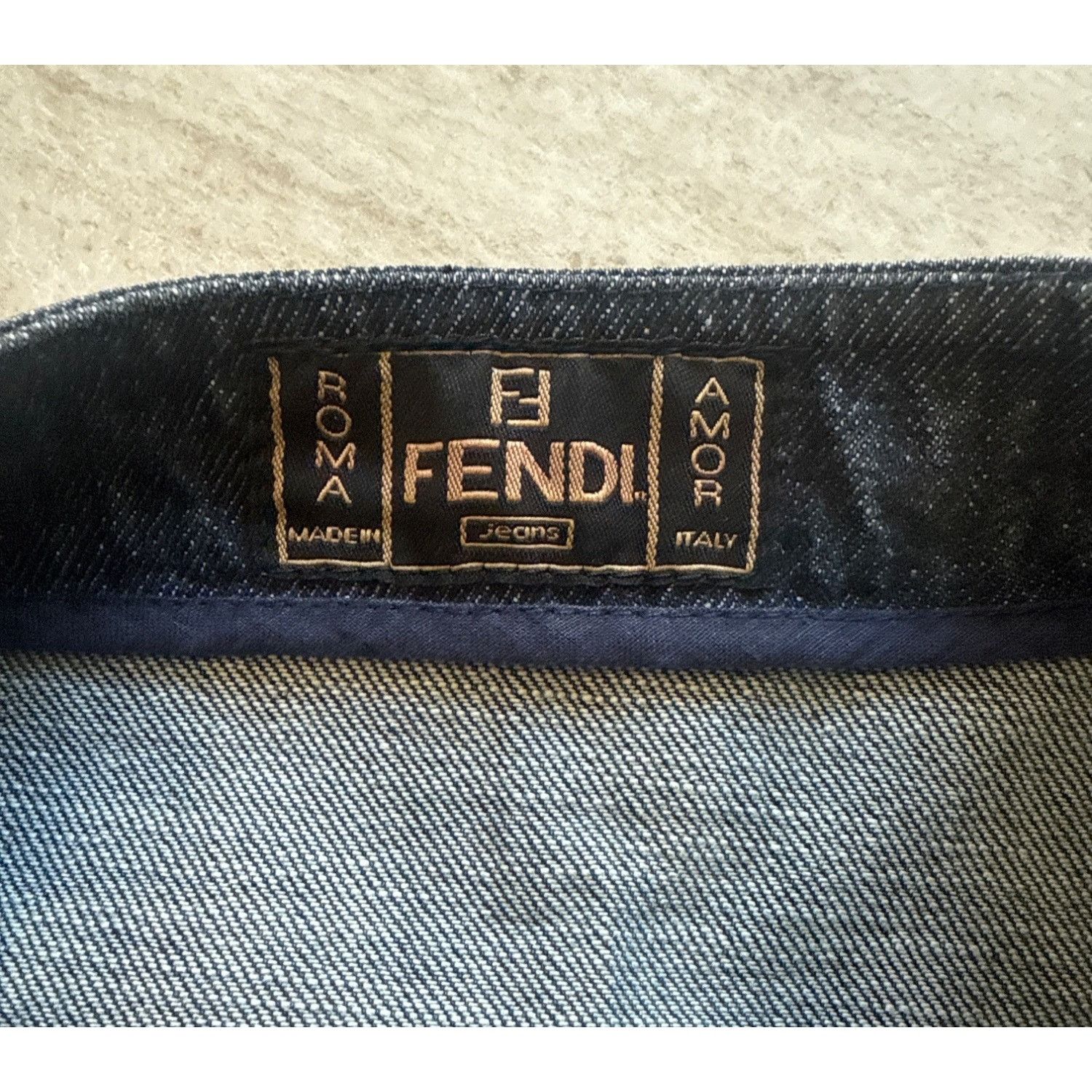 Fendi Fendi Womens Ombre Purple & Black Denim Pencil Skirt Size L Size 30" / US 8 / IT 44 - 3 Thumbnail