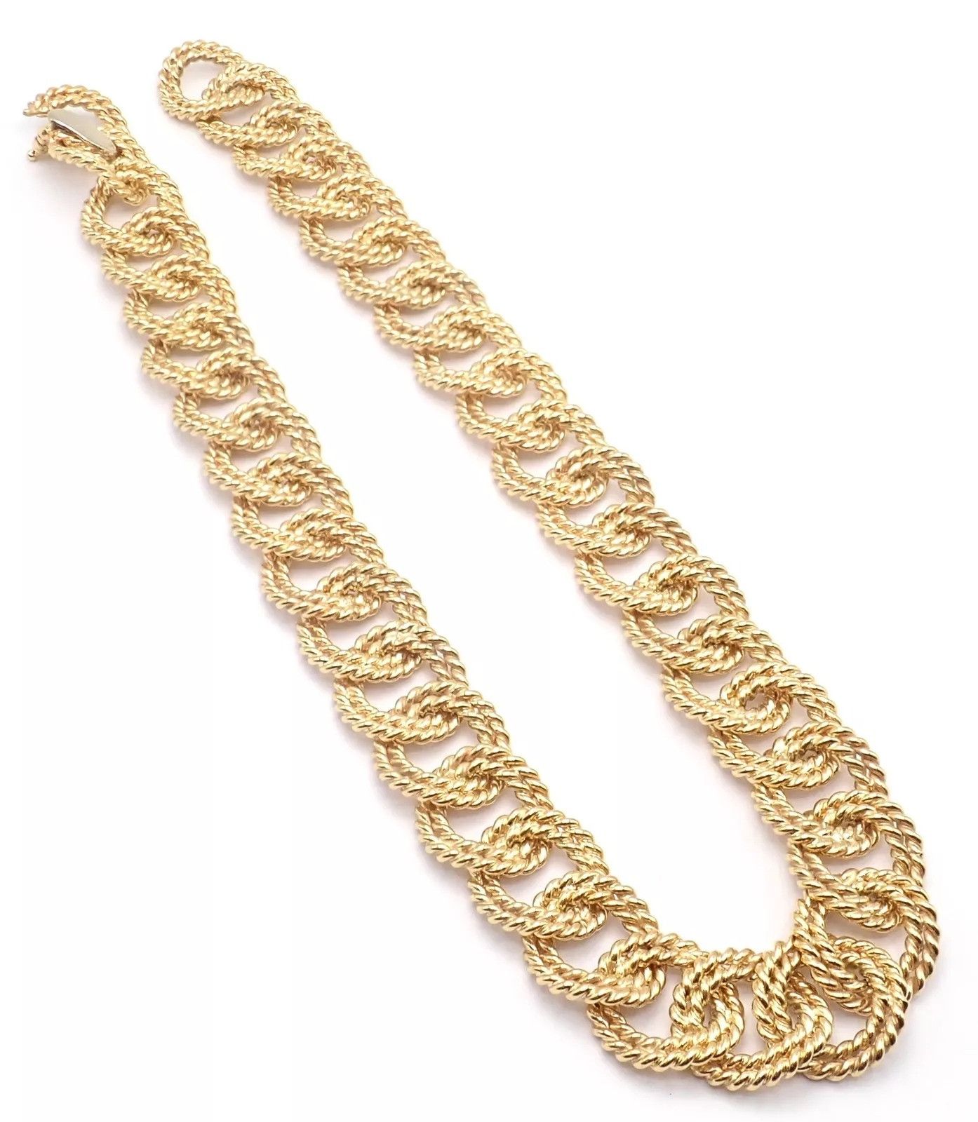 Vintage Verdura 18k Yellow Gold Rope Link Choker Necklace Size ONE SIZE - 7 Thumbnail