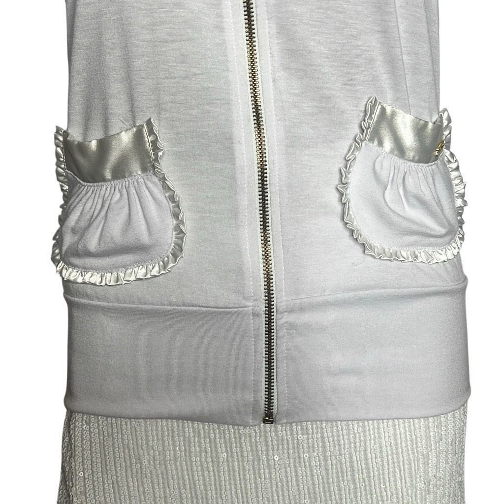 Psycho Bunny Beach Bunny Lounge Unzipped Hoodie Lace White Fitted (309) Size M / US 6-8 / IT 42-44 - 4 Thumbnail