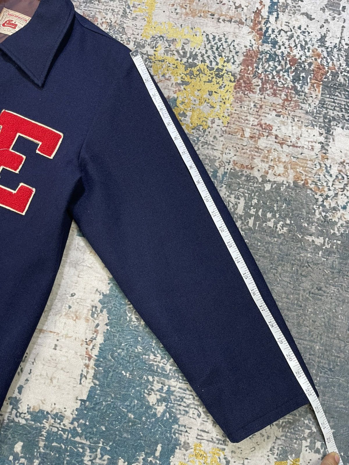 Edwin Vtg Edwin Ranch & Wester Letterman Wool Coach Jacket Size US M / EU 48-50 / 2 - 7 Thumbnail