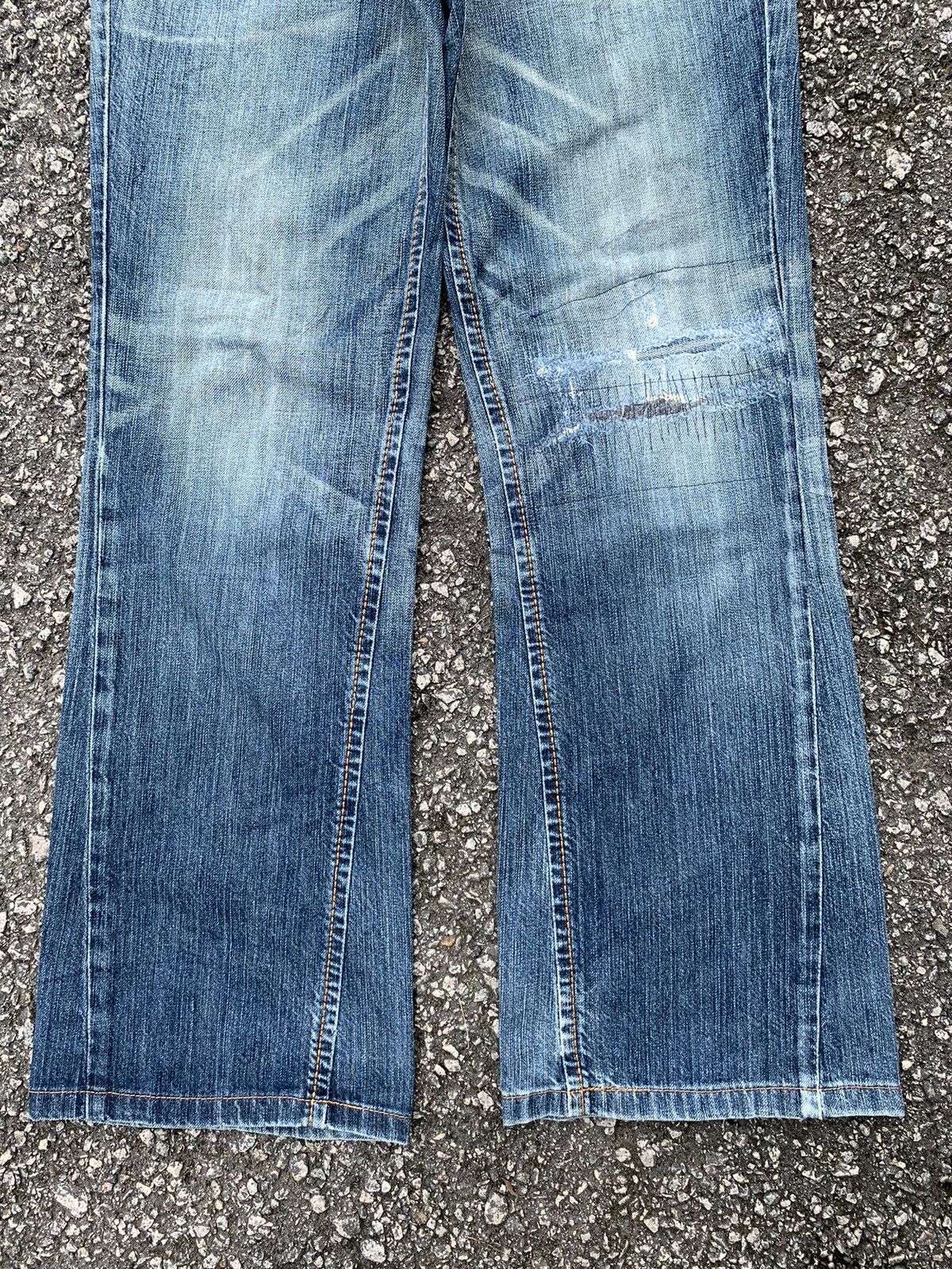 Kapital FLARE EDWIN XV MUDMAX FADED & RUSTY DISTRESSED DENIM Size US 32 / EU 48 - 6 Thumbnail