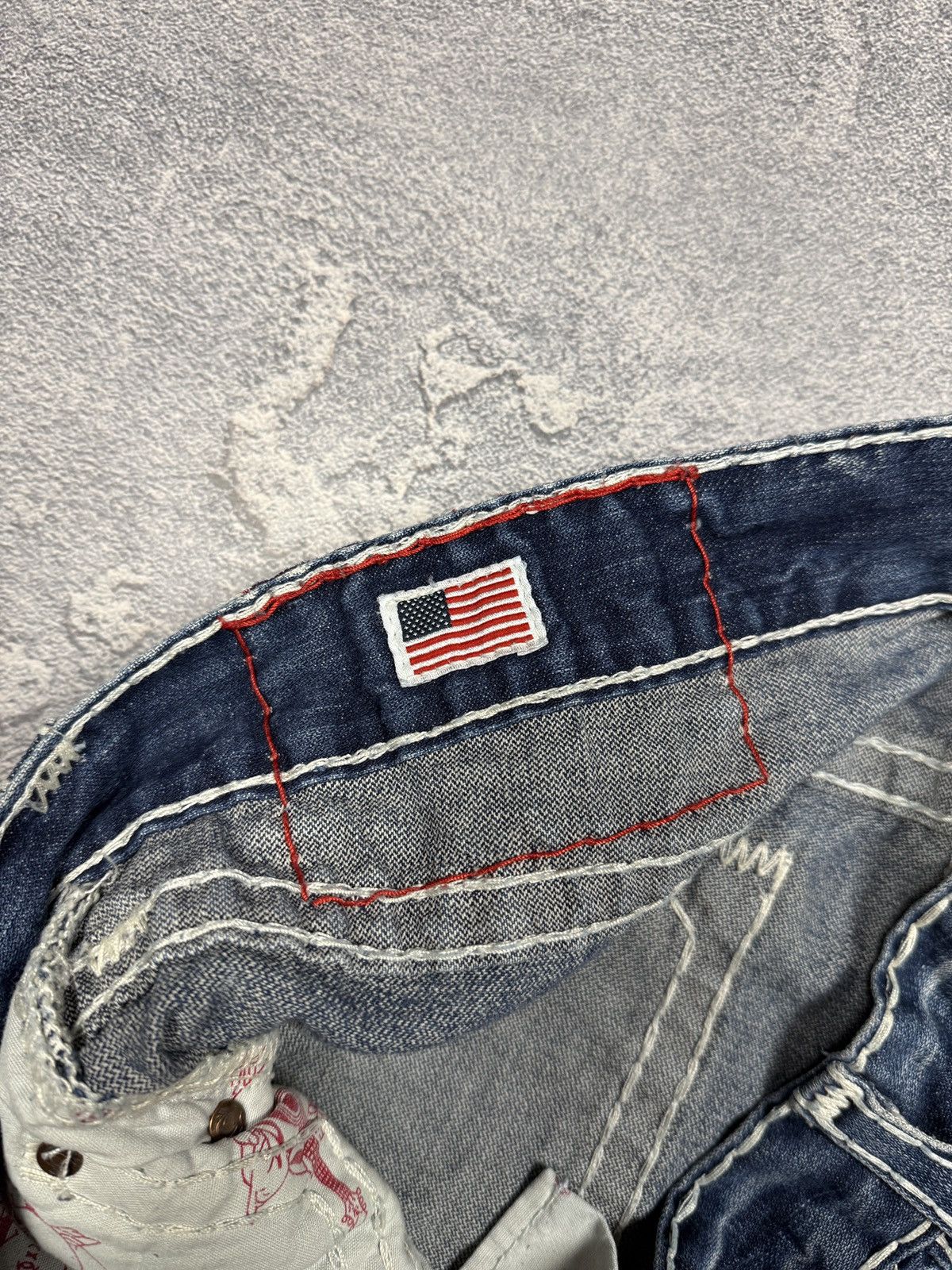 True Religion Crazy True Religion Jeans Big Logo StreetWear Size US 33 - 15 Thumbnail