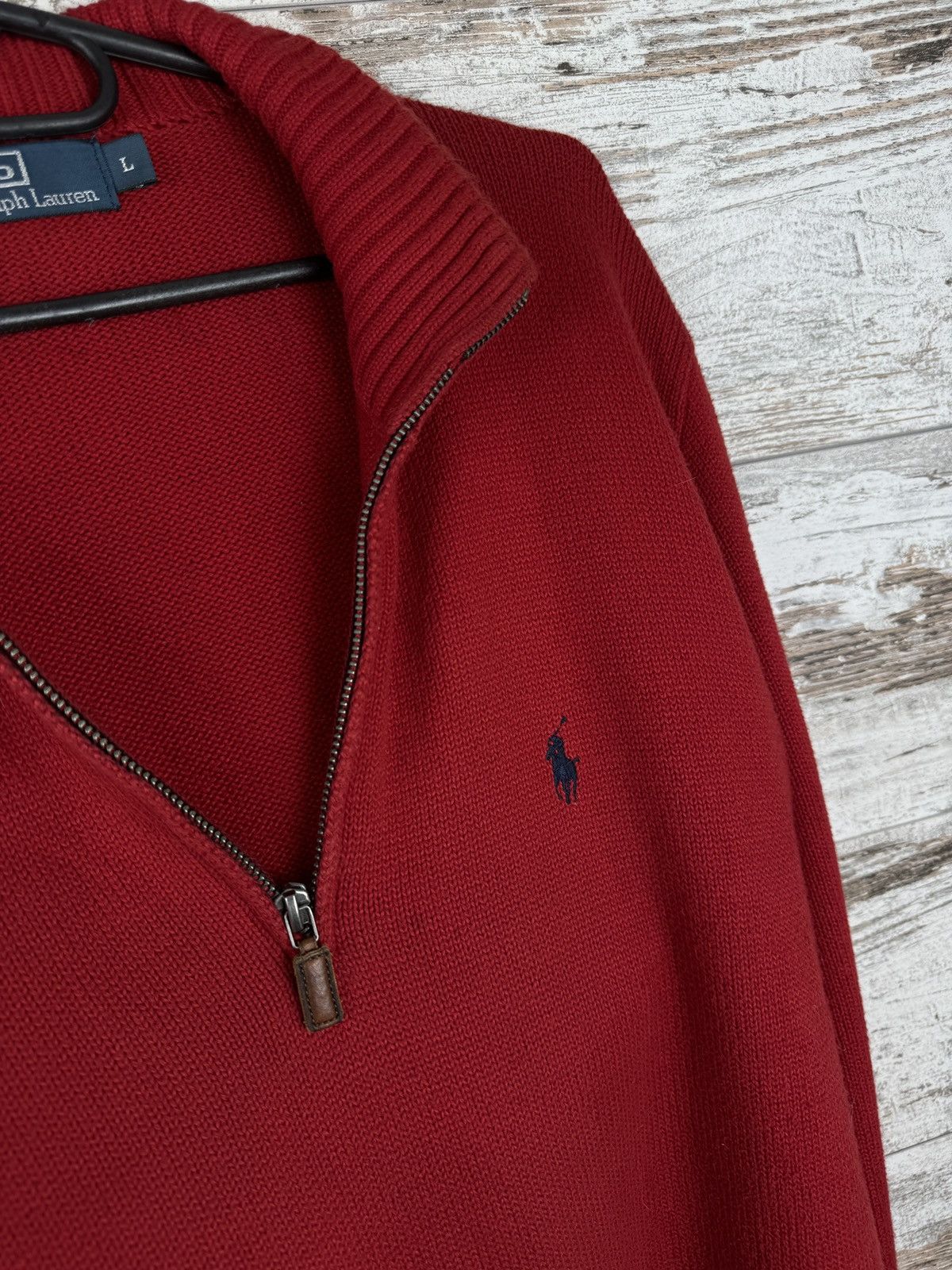 Polo Ralph Lauren × Vintage Mens Vintage Polo Ralph Lauren 1/3 zip sweater knitwear y2k Size US L / EU 52-54 / 3 - 7 Thumbnail