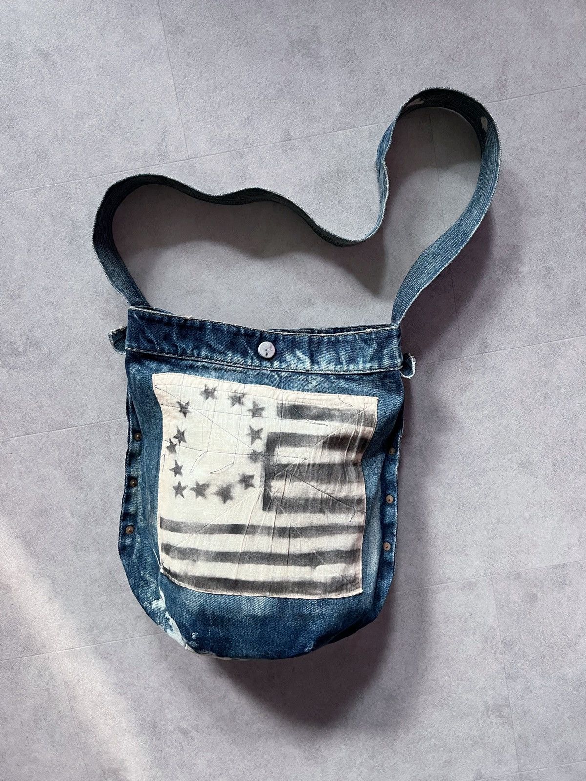 Kapital Denim Americana Military Shoulder Bag