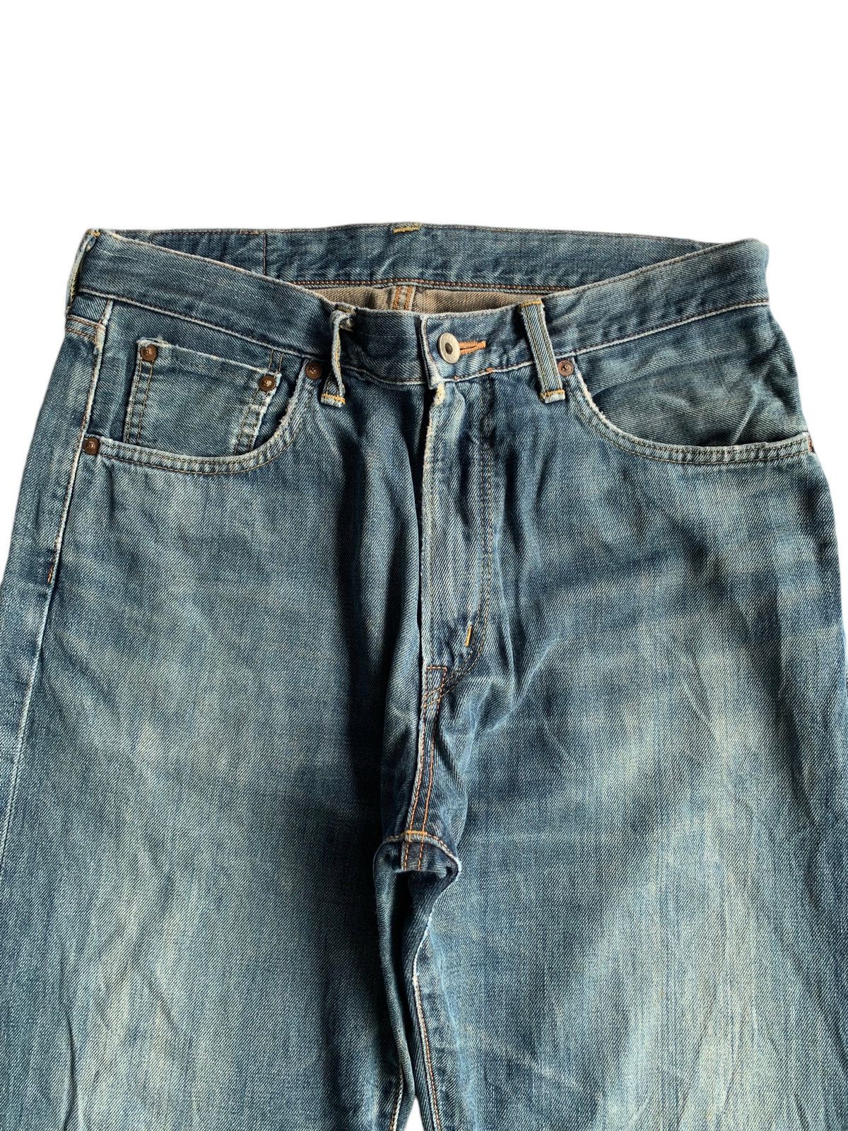 Edwin × Jean EDWIN 505X SELVEDGE DISTRESSED DENIM☠️ Size US 31 - 11 Thumbnail