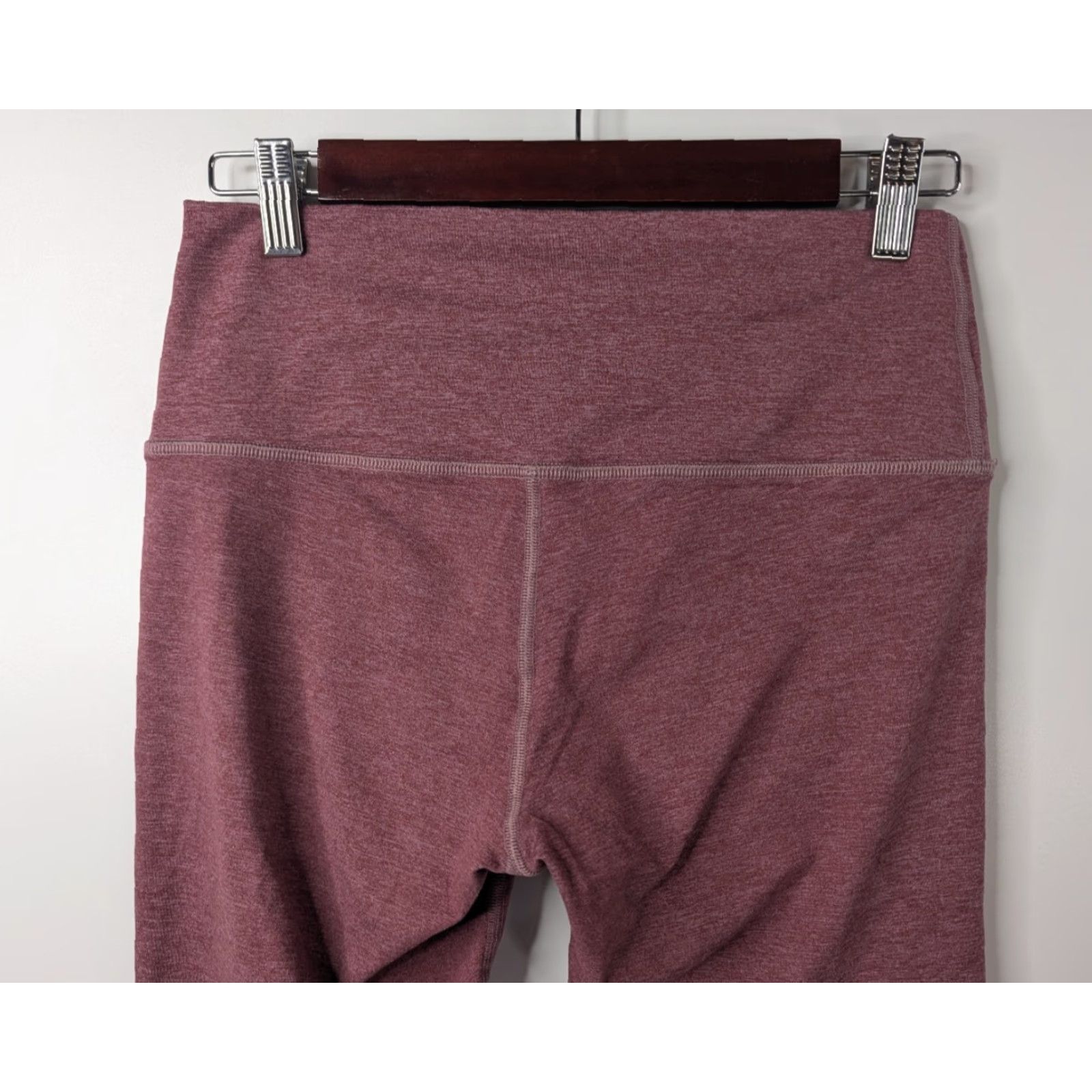 Vintage FLEO Leggings Athletic 25" Inseam Maroon Women's XL Compression Pull On Size 40" / US 18 - 3 Thumbnail