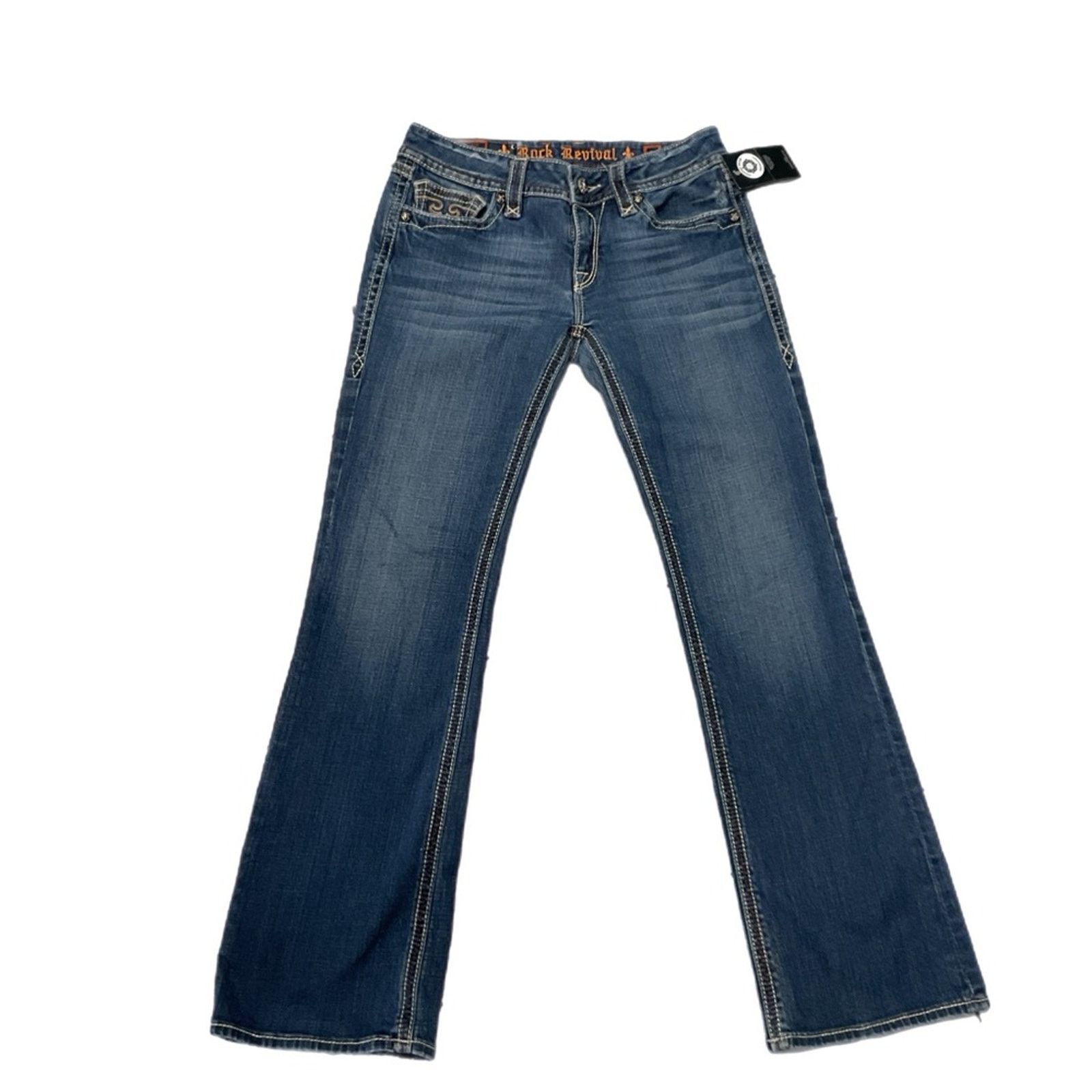 Rock Revival Rock Revival Betty Boot Lower Rise Embellished Jeans Size 31" - 1 Thumbnail