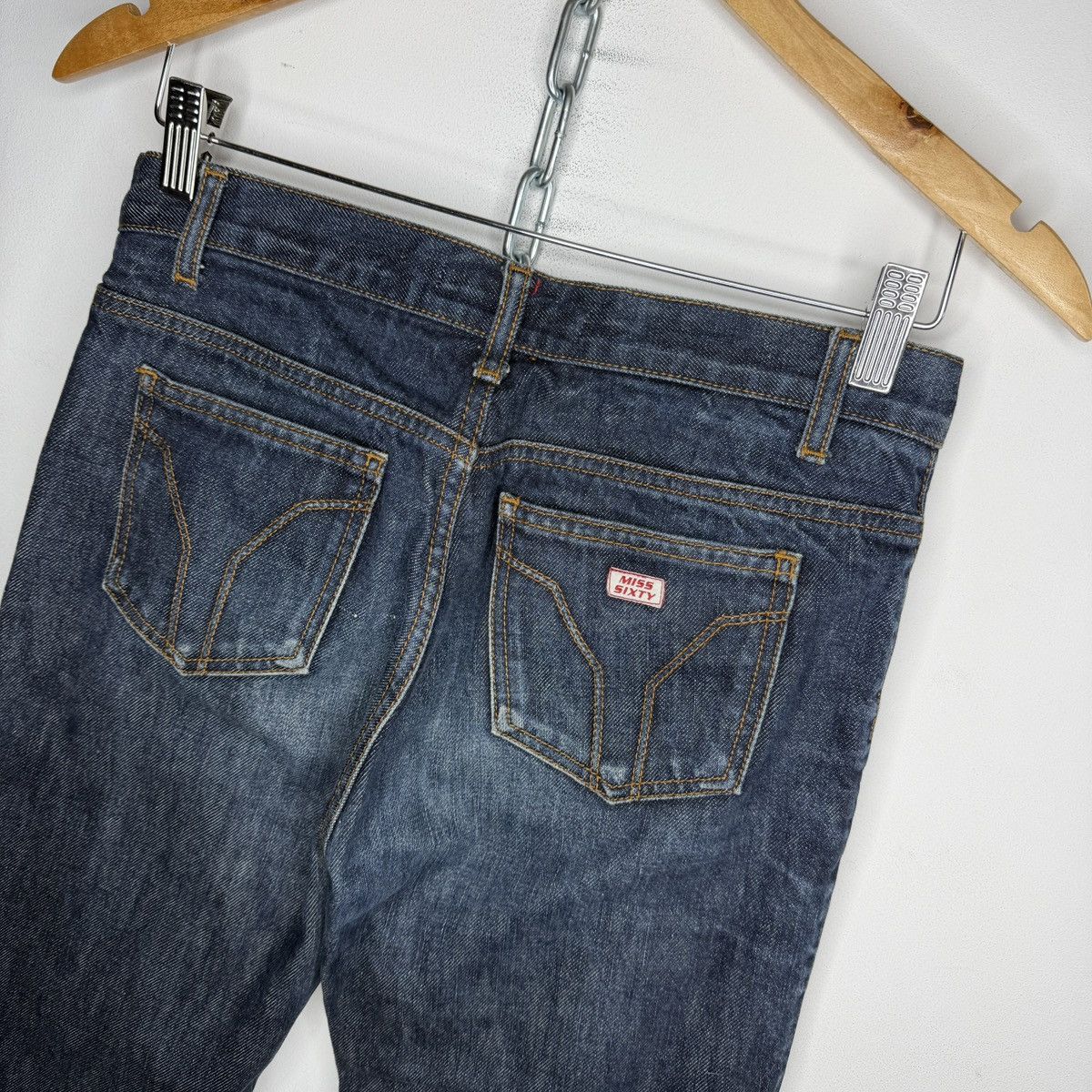 Miss Sixty Vintage Y2K Miss Sixty Extra Low YT Rise Flared Jeans Grunge Size 27" / US 4 / IT 40 - 8 Thumbnail