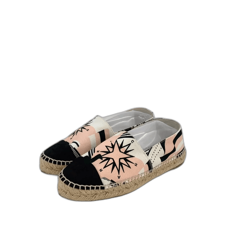 Chanel Colorful Canvas Slip-On Fisherman Shoes