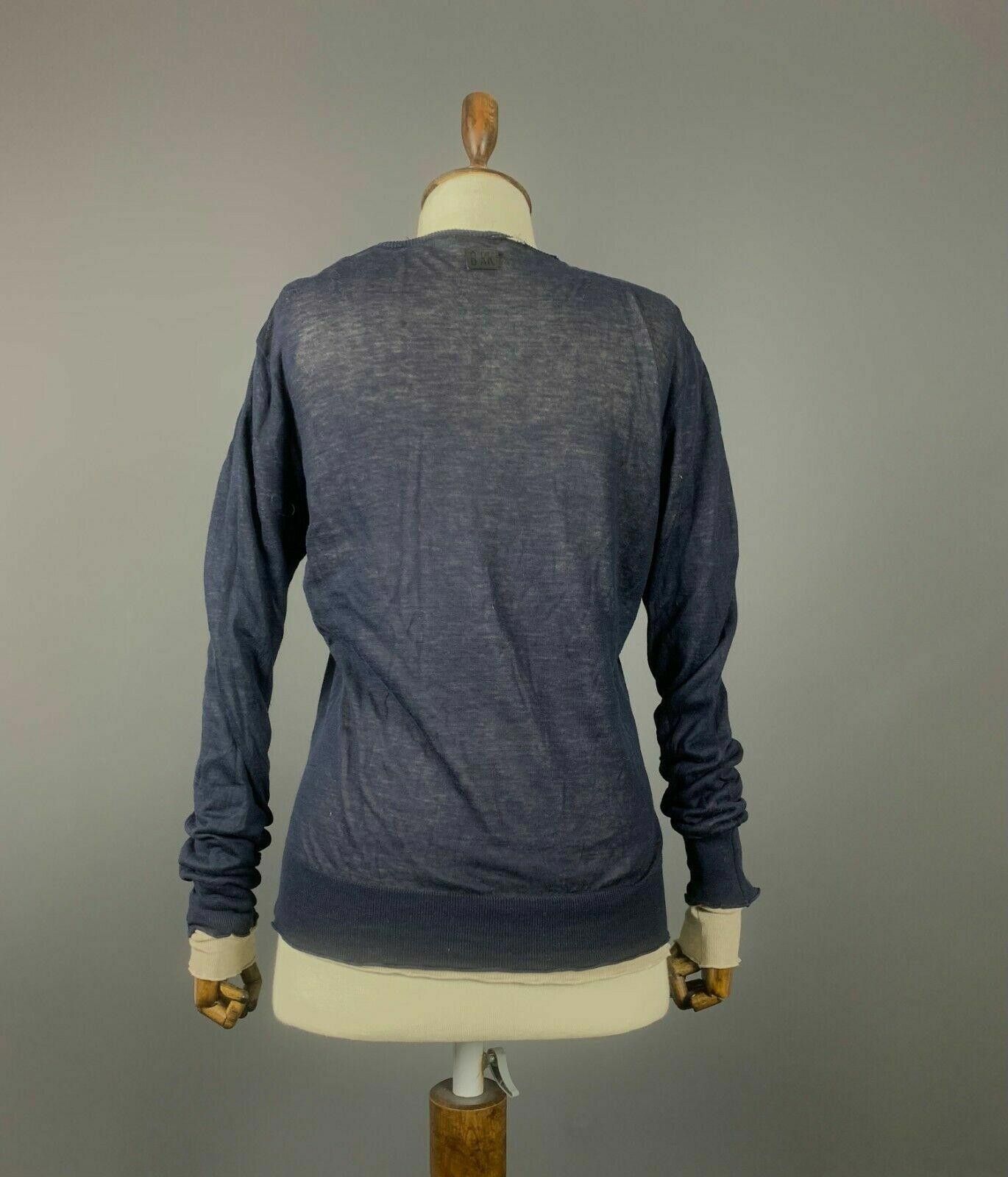 Dirk Bikkembergs Ladies Bikkembergs Blue Crew Neck Pullover Jumepr Size M Size M / US 6-8 / IT 42-44 - 4 Thumbnail