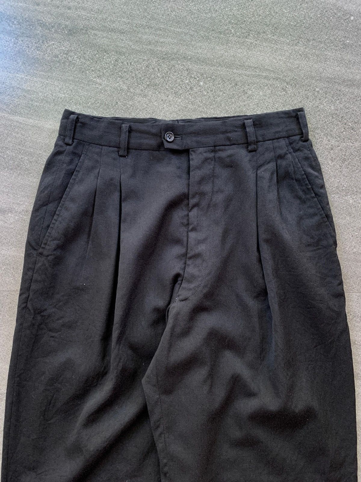 Comme des Garcons Homme FREE TAX! CDGH 90s Baggy Wideleg Wool Trousers Size US 30 / EU 46 - 2 Thumbnail