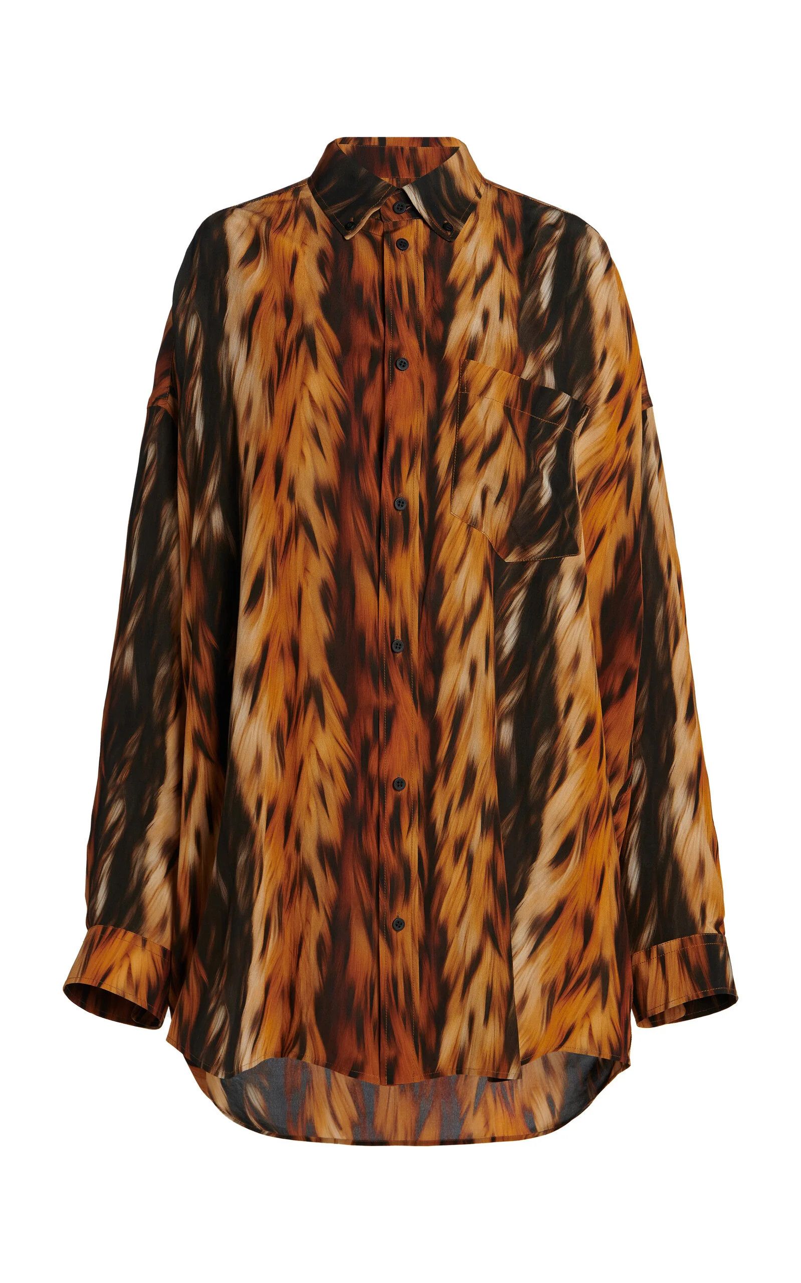 Balenciaga o1bcso1str0426 Cocoon Shirt in Multicolor Size L / US 10 / IT 46 - 1 Thumbnail