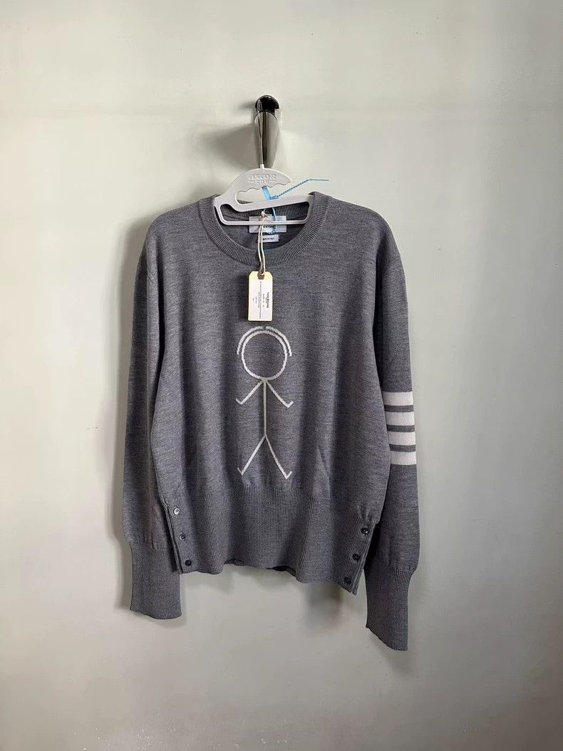 Thom Browne Thom Browne Gray Knitted Sweater-dmc Size US M / EU 48-50 / 2 - 1 Thumbnail