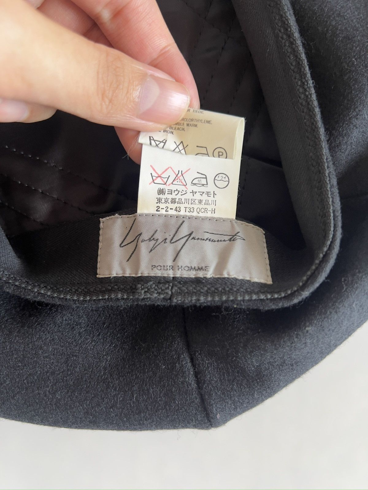 Yohji Yamamoto Yohji Yamamoto Pour Homme - W/Gabardine Beret Hat Size ONE SIZE - 6 Thumbnail