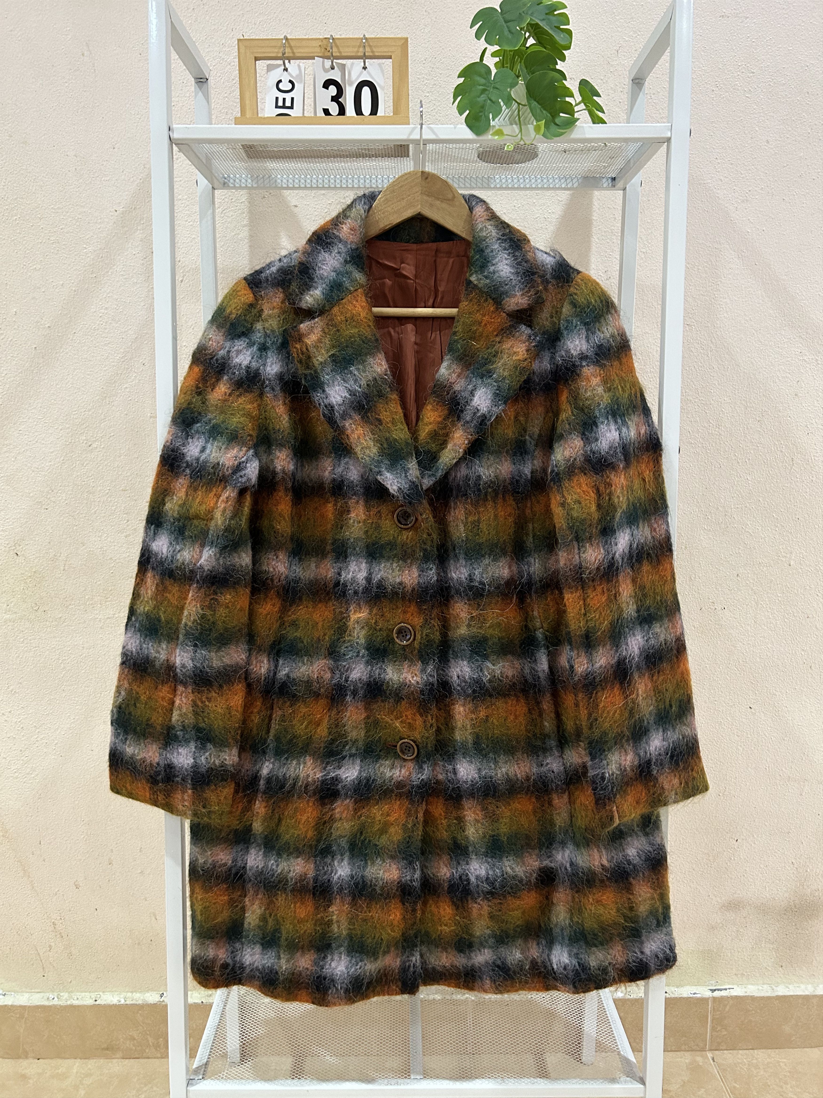 Japanese Brand Vintage Christian Aujard Paris wool Mohair Blend Coat Size M / US 6-8 / IT 42-44 - 2 Thumbnail