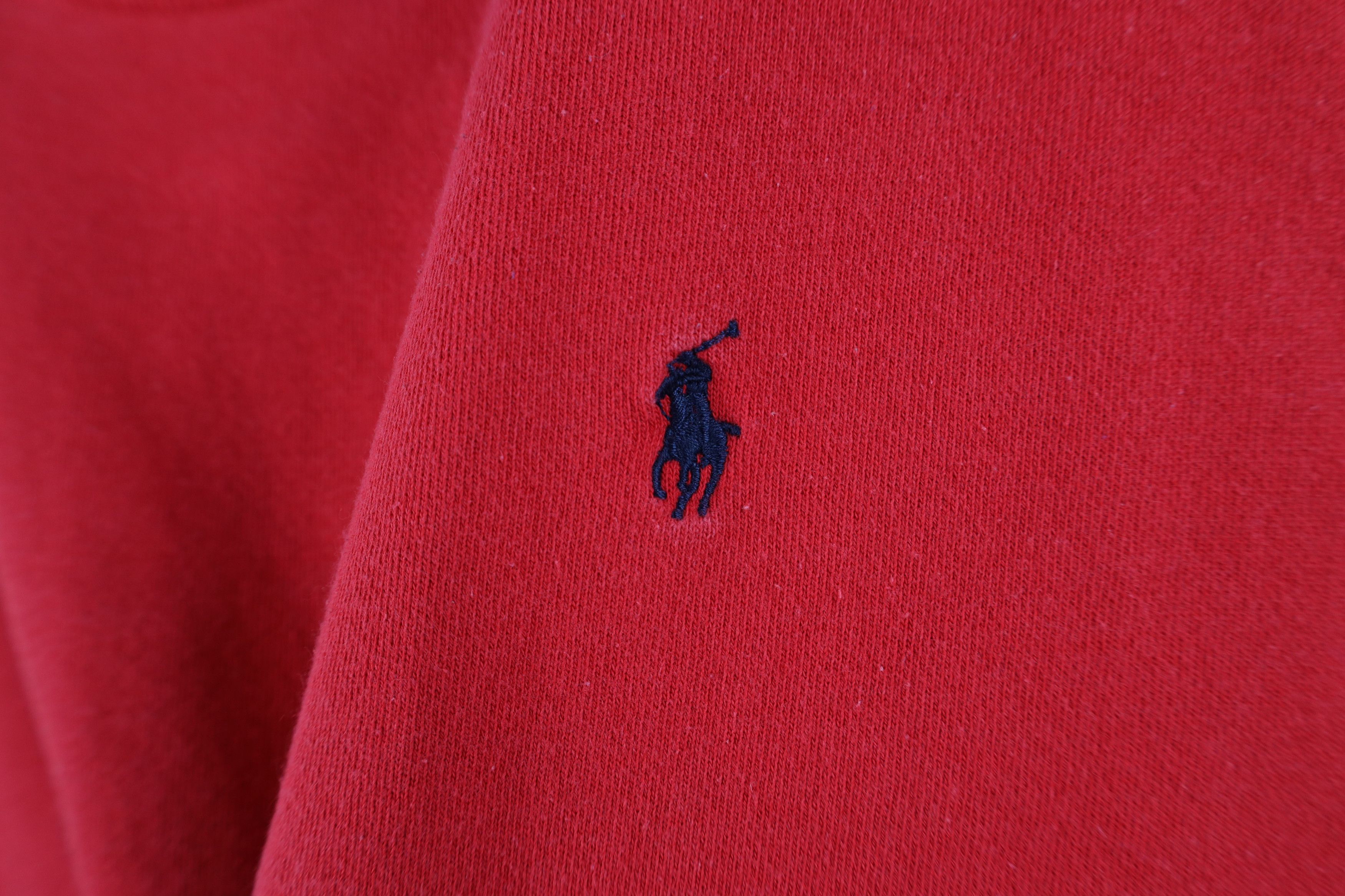 Ralph Lauren Vintage 90s Ralph Lauren Faded Crewneck Sweatshirt Red Size US L / EU 52-54 / 3 - 4 Thumbnail