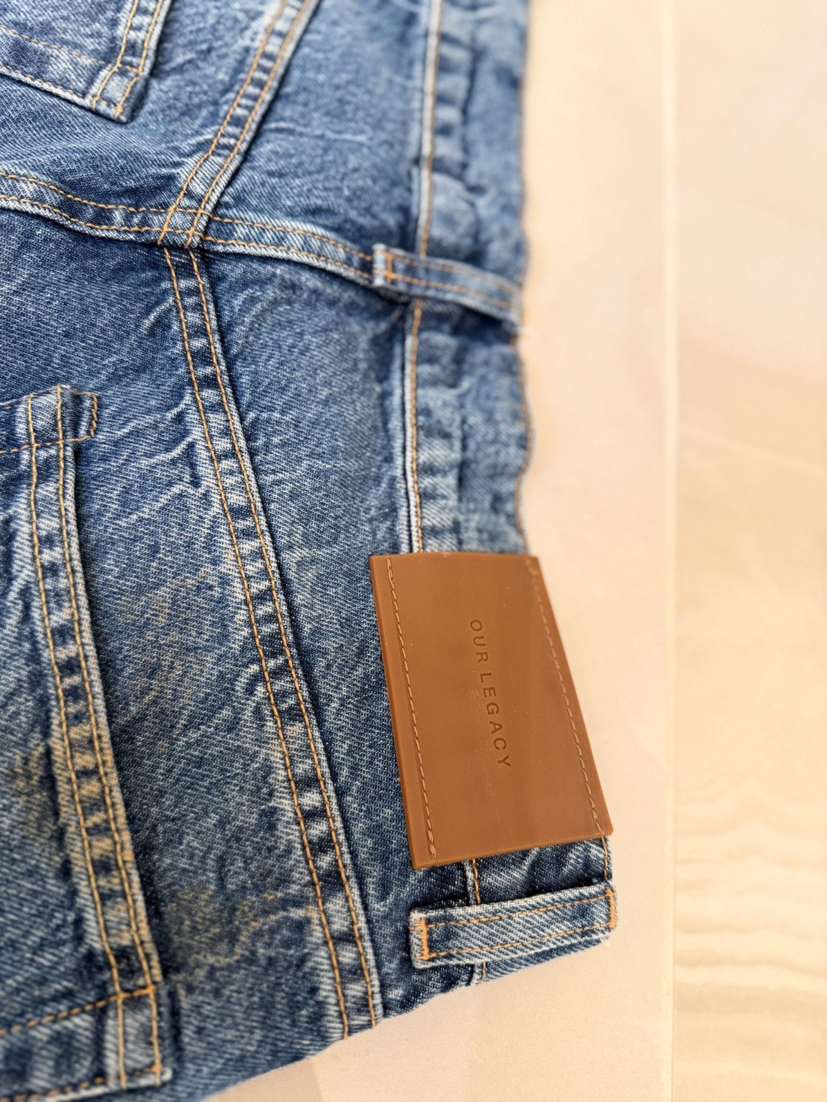 Our Legacy Third Cut Deadline Wash Faded Blue Jeans Denim 28