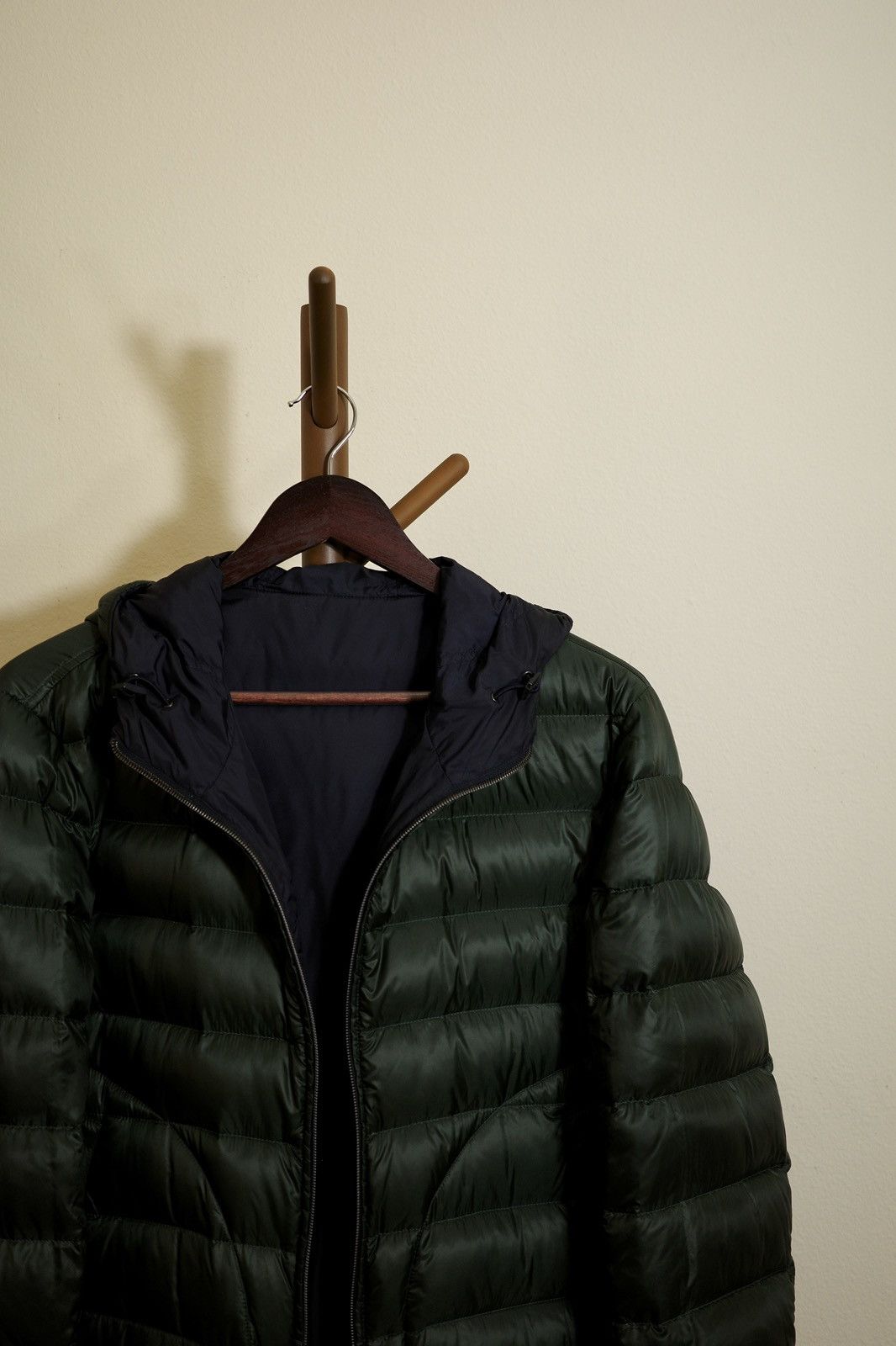 Herno Herno navy & green reversible down jacket Size US L / EU 52-54 / 3 - 4 Thumbnail