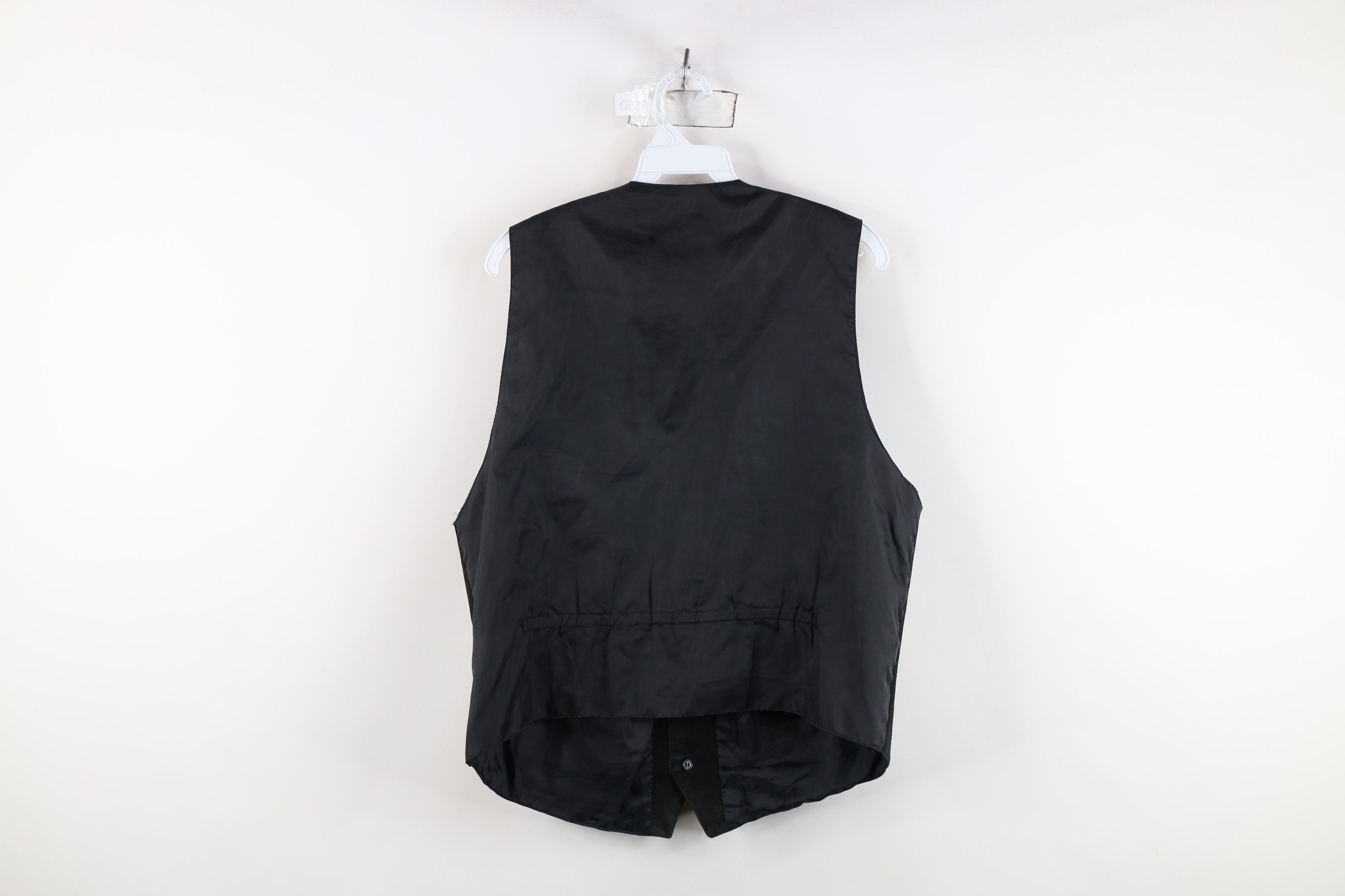 Vintage Vintage 90s Streetwear Suede Leather Vest Jacket Black Size US XL / EU 56 / 4 - 14 Thumbnail