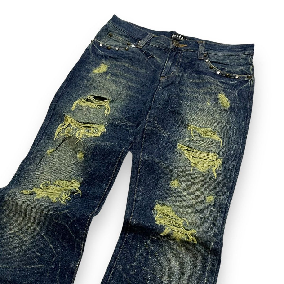 20471120 ORIGINAL FLARE JAPANESBRAND PENDORA DISSTRESED DENIM (з0x40) Size US 30 / EU 46 - 2 Thumbnail