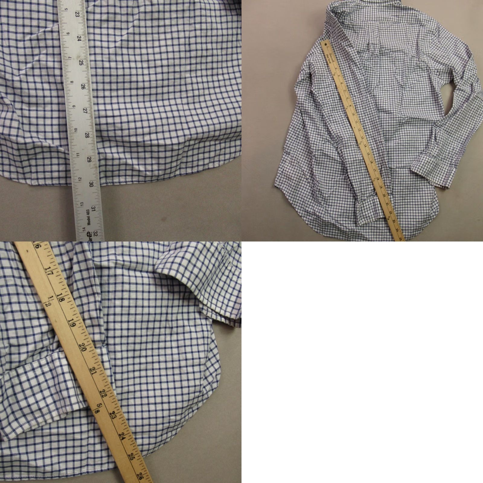 Ralph Lauren Ralph Lauren Shirt Mens Medium Blue Long Sleeve Lightweight Button Front Checks Size US M / EU 48-50 / 2 - 8 Thumbnail