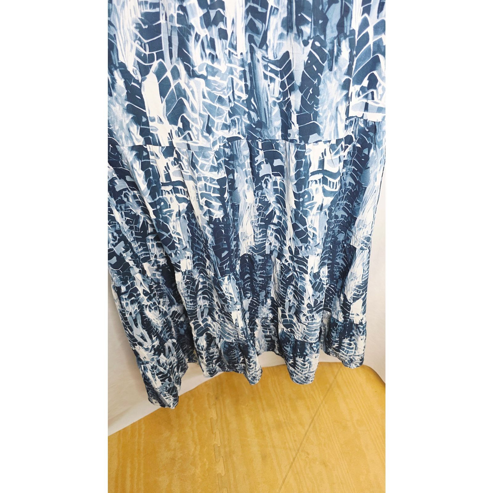 Other Pretty Gardens Boho Blue Tie Dye Casual Tank Maxi Dress Size XXL / US 16-18 / IT 52-54 - 7 Thumbnail