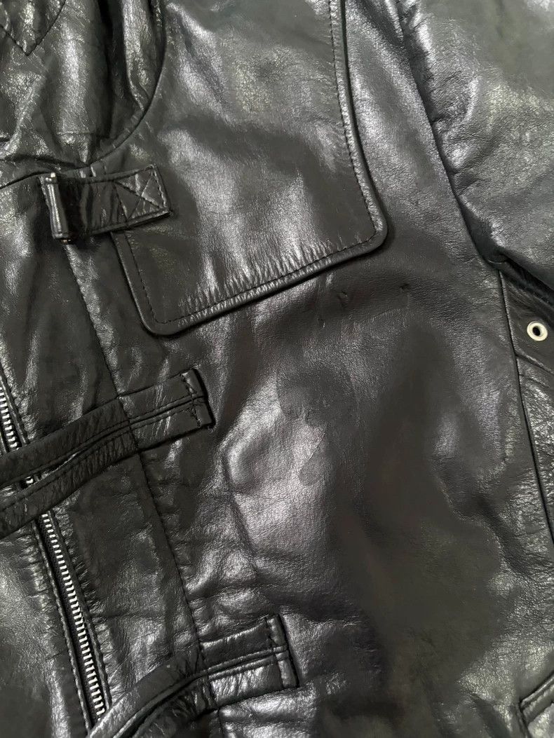 Yohji Yamamoto Vintage Hooded Black Leather Jacket-2506 Size M / US 6-8 / IT 42-44 - 9 Thumbnail