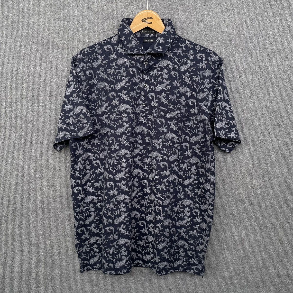 Japanese Brand Hilton Paisley AOP Design Made in Japan Polo Shirt Size US L / EU 52-54 / 3 - 1 Thumbnail