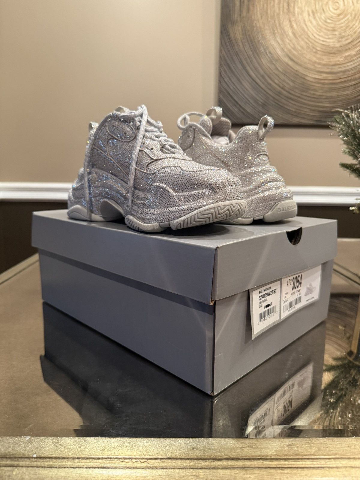 Balenciaga Balenciaga Swarovski Rhinestone Triple S Size US 8 / IT 38 - 1 Thumbnail