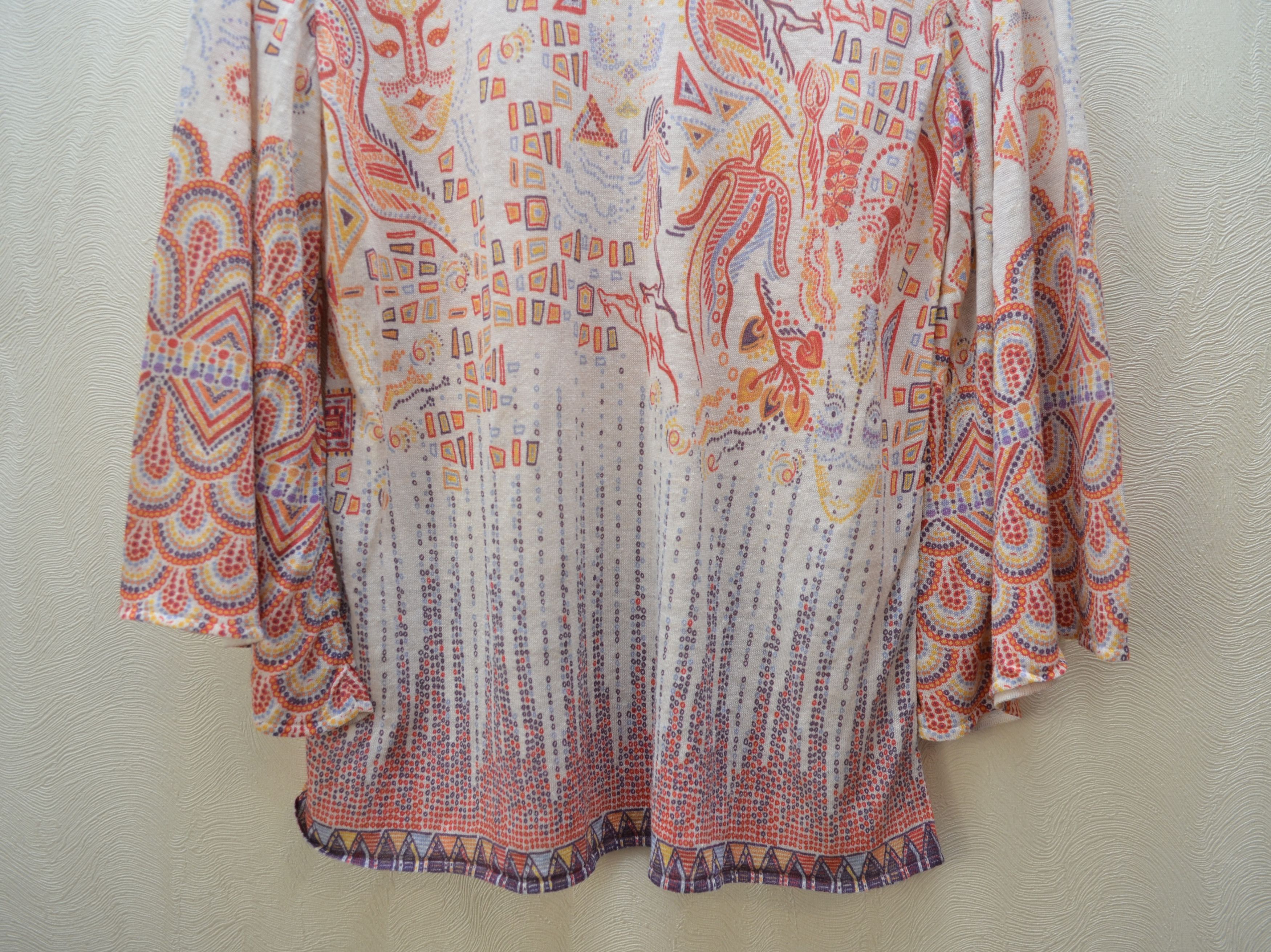 Designer Ivko Canvas Jumper Tunic Linen Shirt Curry Saffron Orange Size M / US 6-8 / IT 42-44 - 14 Thumbnail