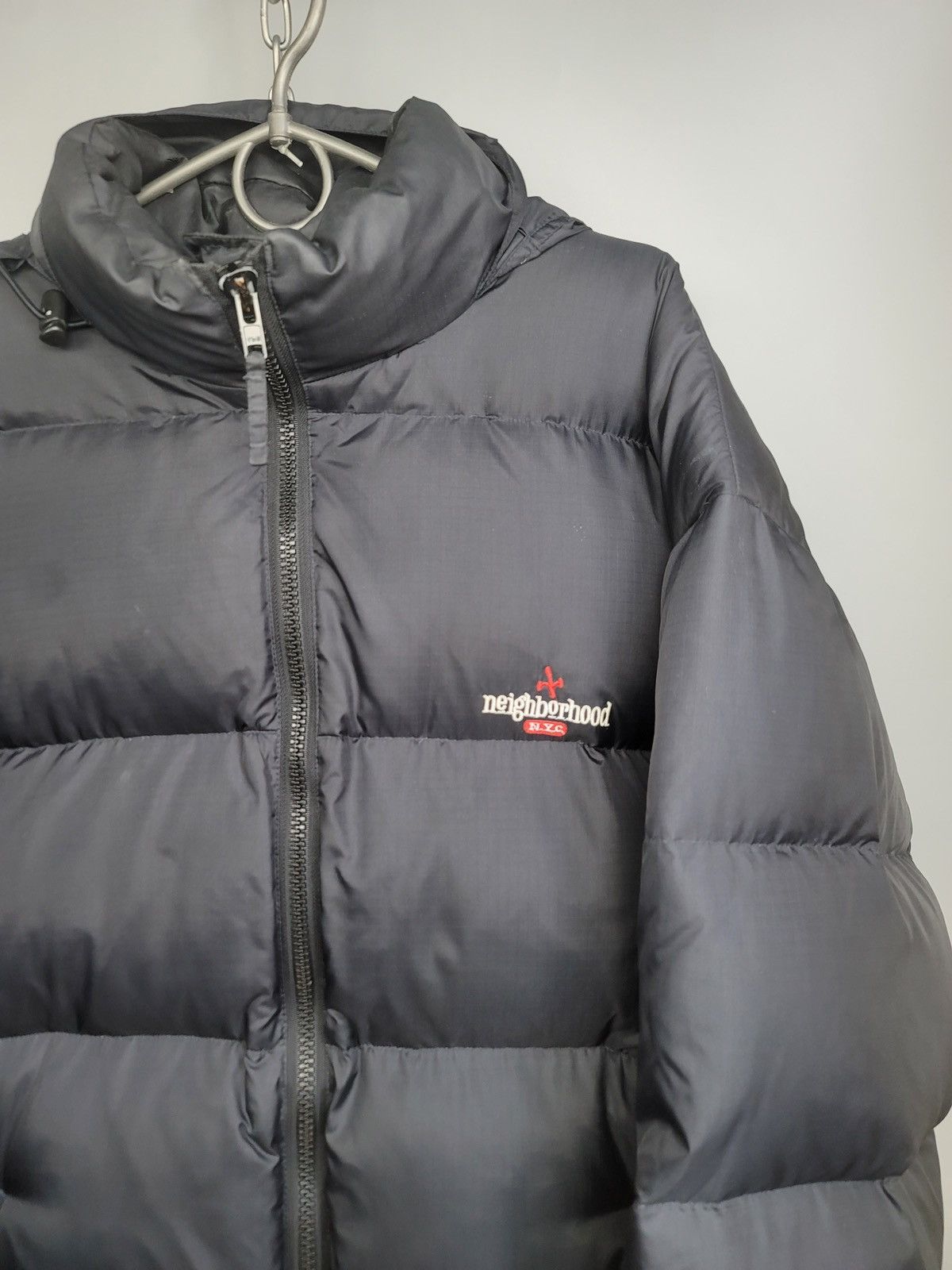 Neighborhood Vintage Neighborhood NYC Down Blend Black Puffer Jacket Size US L / EU 52-54 / 3 - 3 Thumbnail