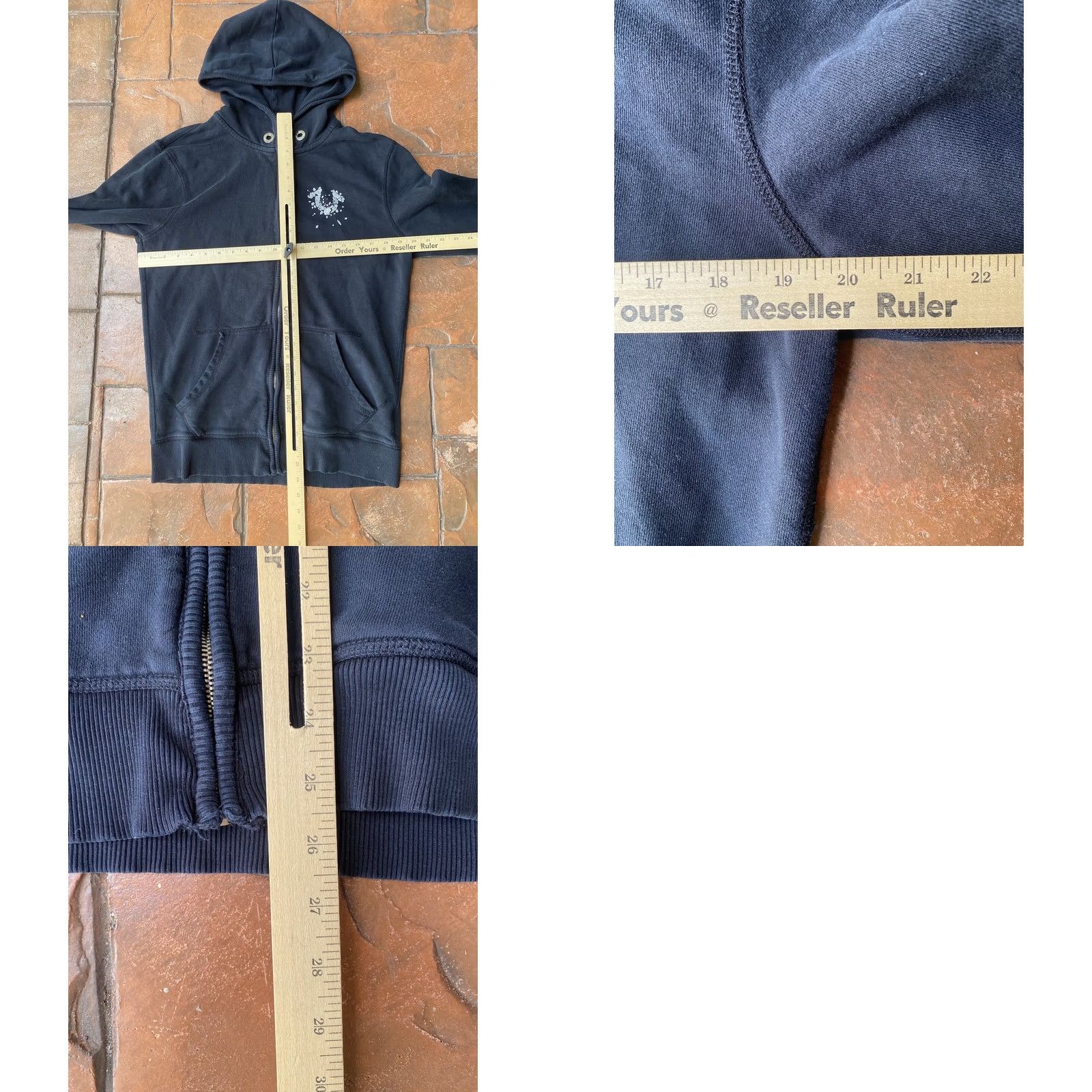 True Religion VINTAGE True Religion Horseshoe Shattered Zip Up Hoodie Sweatshirt Womens Small Size XS / US 0-2 / IT 36-38 - 8 Thumbnail