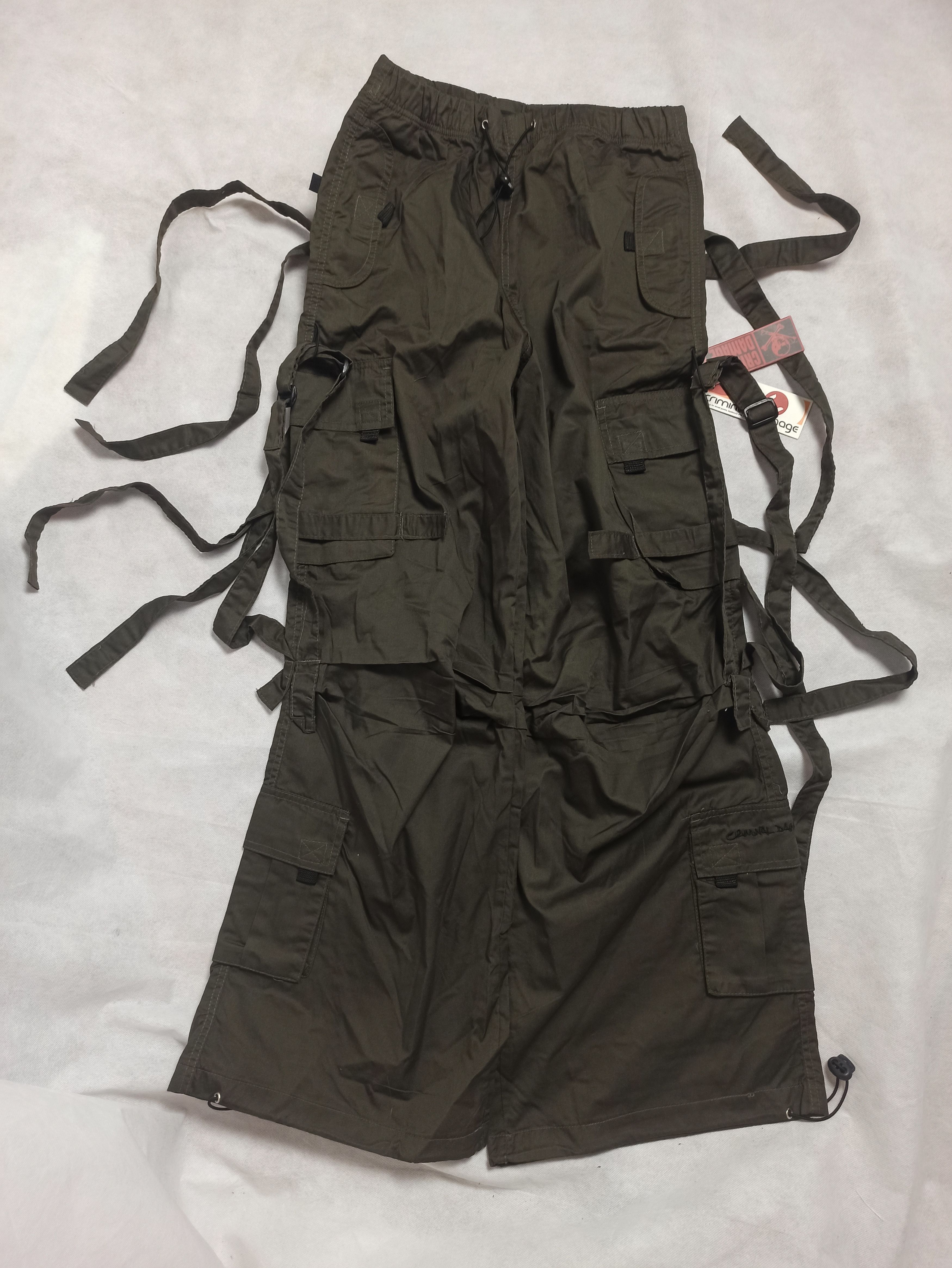 Y2K military bondage cargo drivers knit5