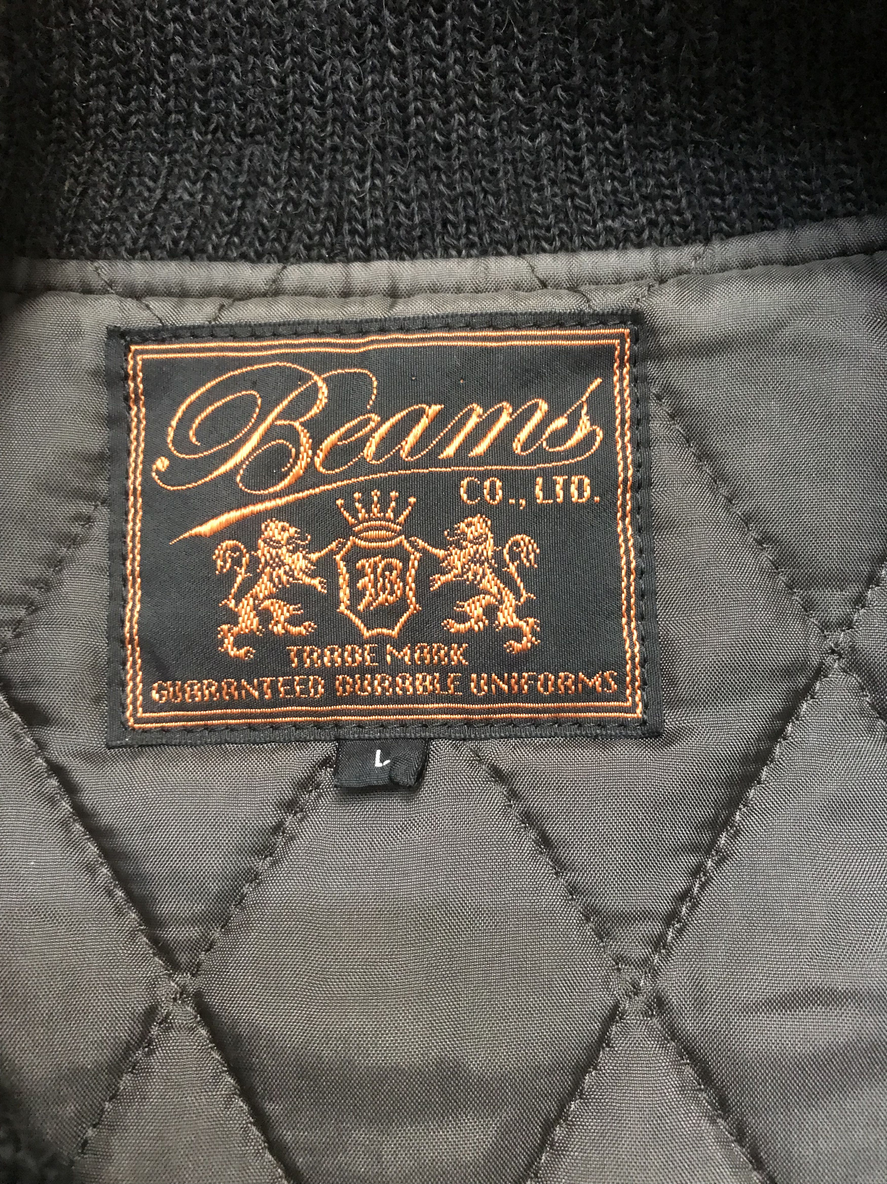Beams Plus Beam Wool Sleeve Leather Varsity Jacket Size US M / EU 48-50 / 2 - 11 Thumbnail