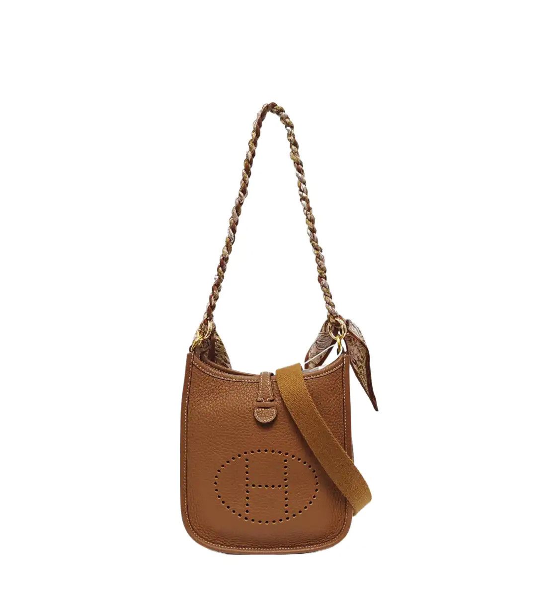 Hermes Hermes Evelyne TPM Gold Brown Clemence cowhide leather cutout Evelyne shoulder b Size ONE SIZE - 1 Thumbnail