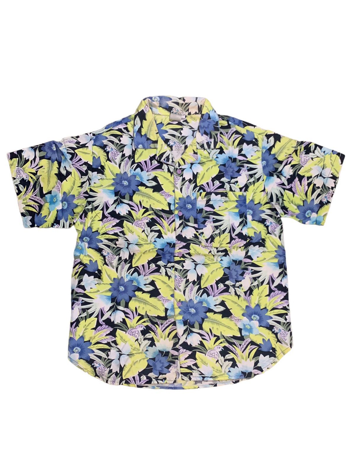 Vintage Proworldcup hidden birds hawaiian relaxed shirt