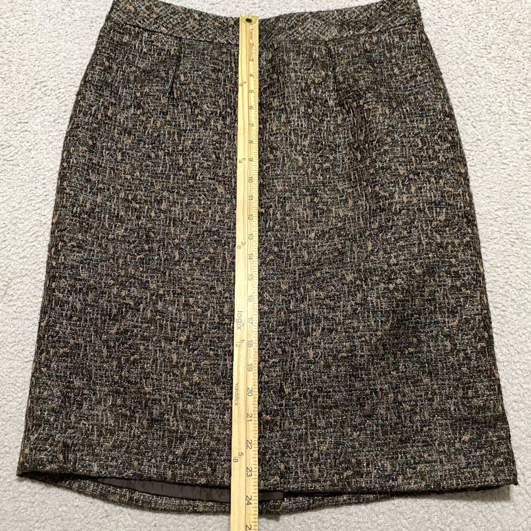 Talbots Talbots Skirt Brown Tweed Pencil Knee Length Lined 10 Womens Size 32" / US 10 / IT 46 - 5 Thumbnail