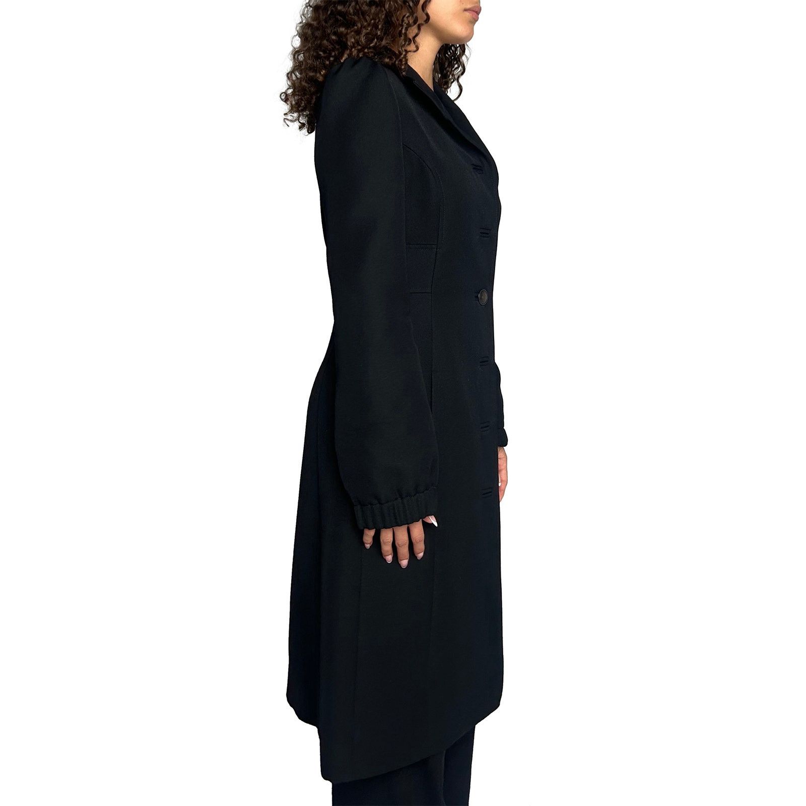 Scanlan Theodore Black Button up Jacket / Wool Coat Size S / US 4 / IT 40 - 5 Thumbnail