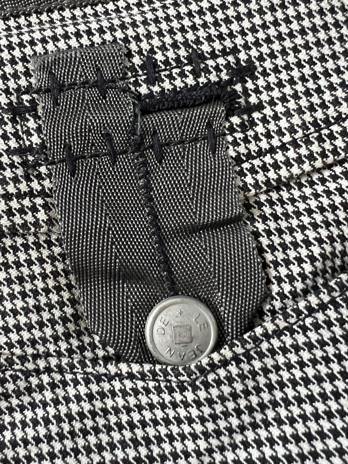 Designer × Marithe + Francois Girbaud × Vintage 1990s MFG Houndstooth Pattern Cyberpunk Slim Pants Size US 32 / EU 48 - 12 Thumbnail